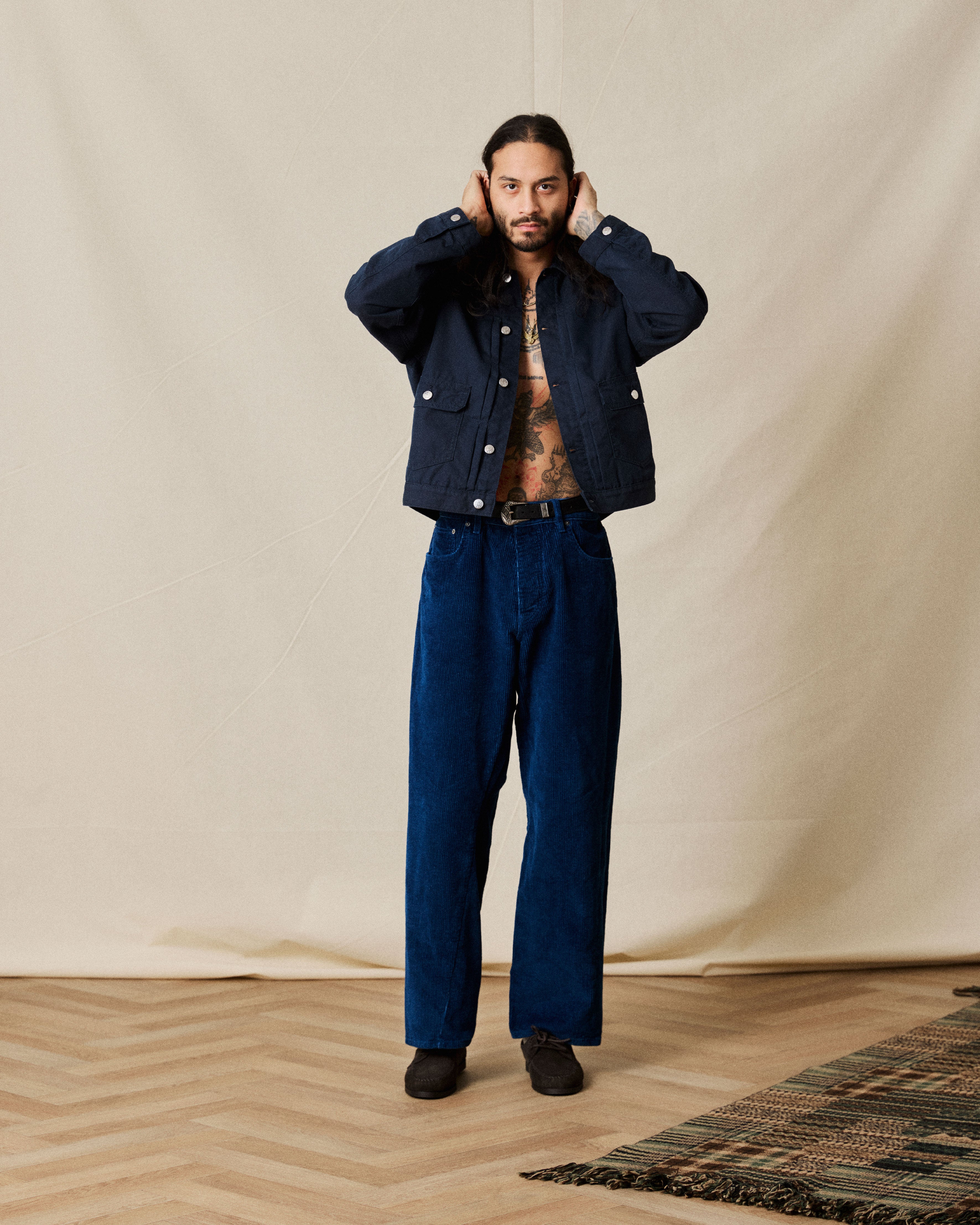 Boatman in brown on model