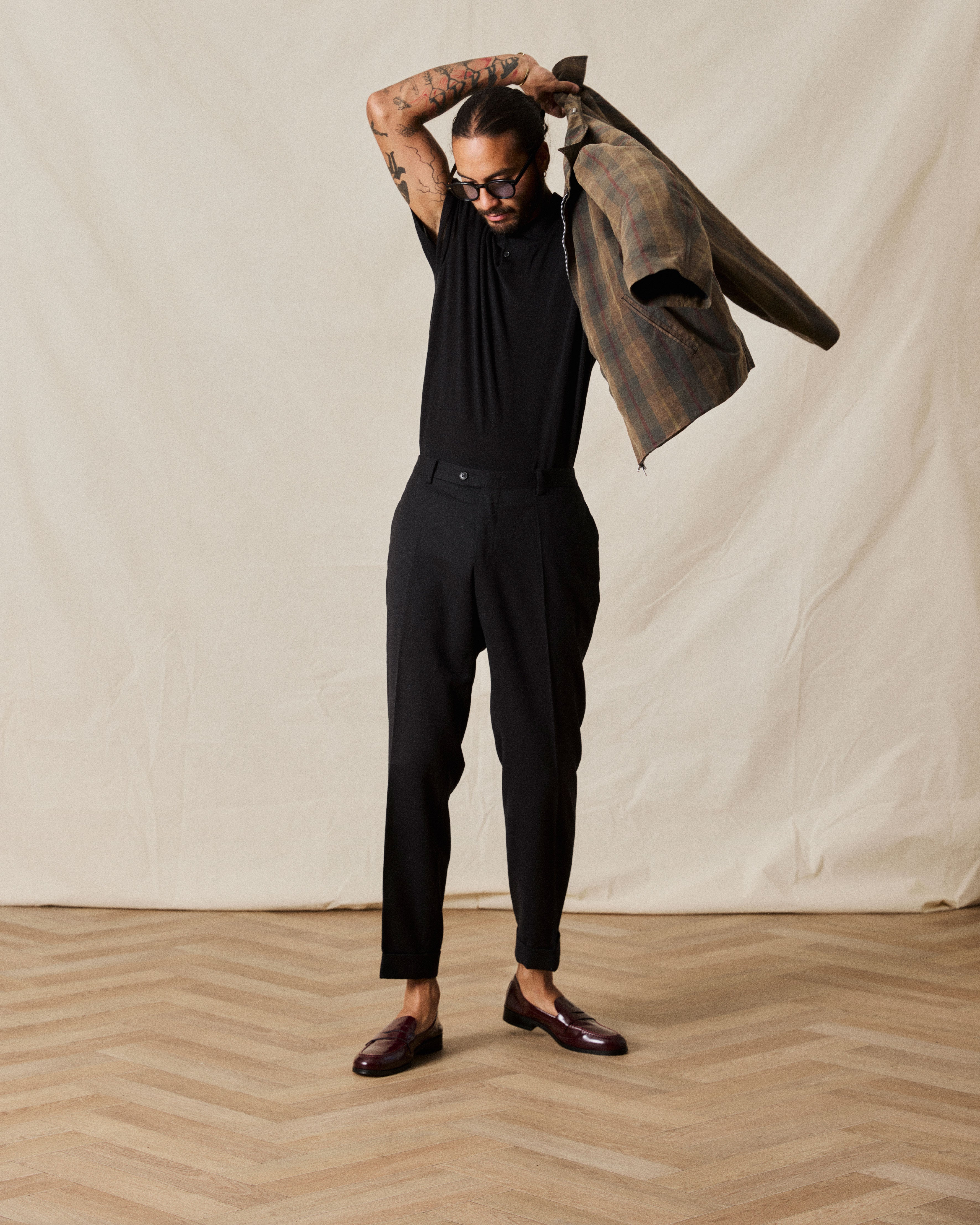 lowkee burgundy on model full body