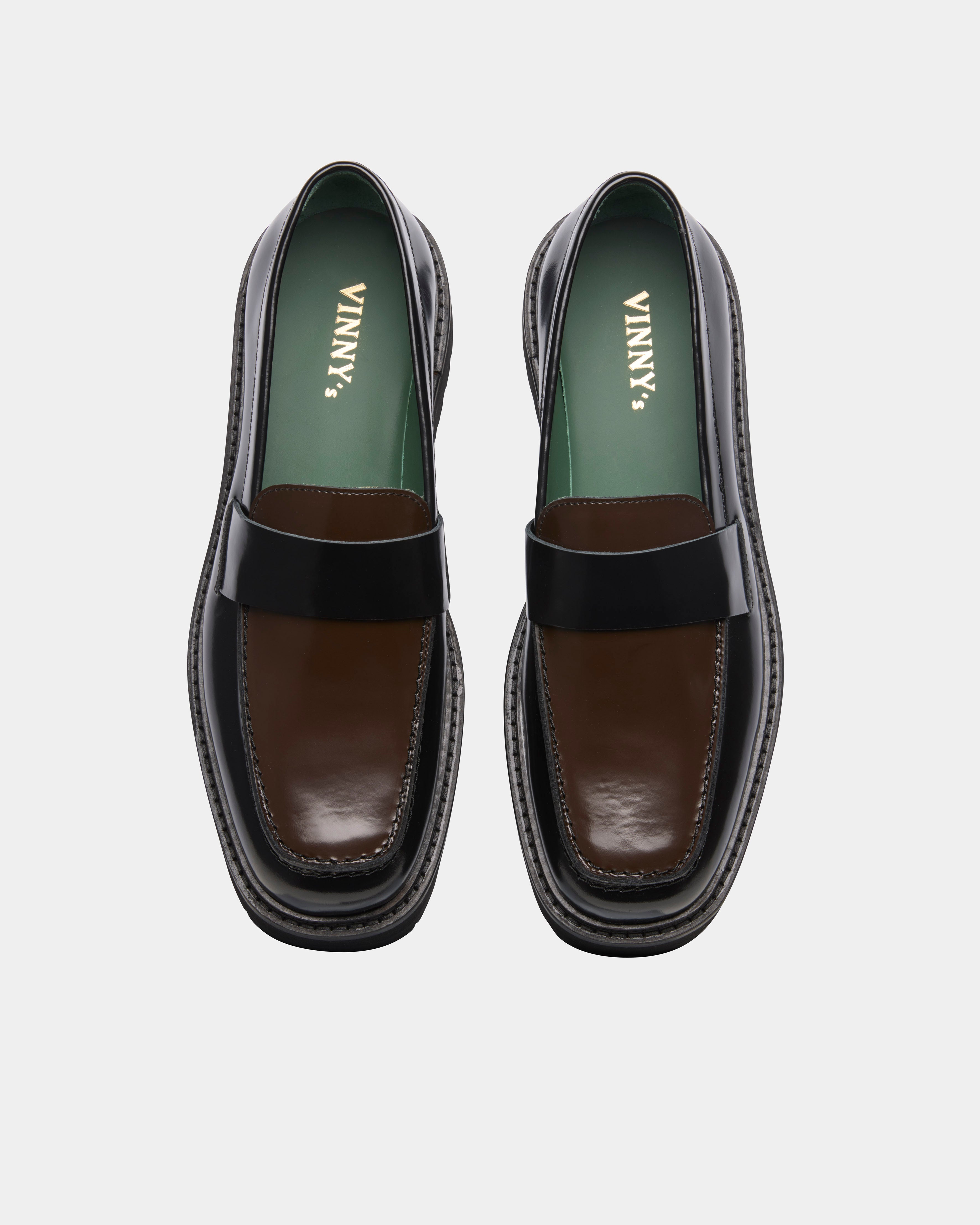 Peeters loafer in black and brown from the top