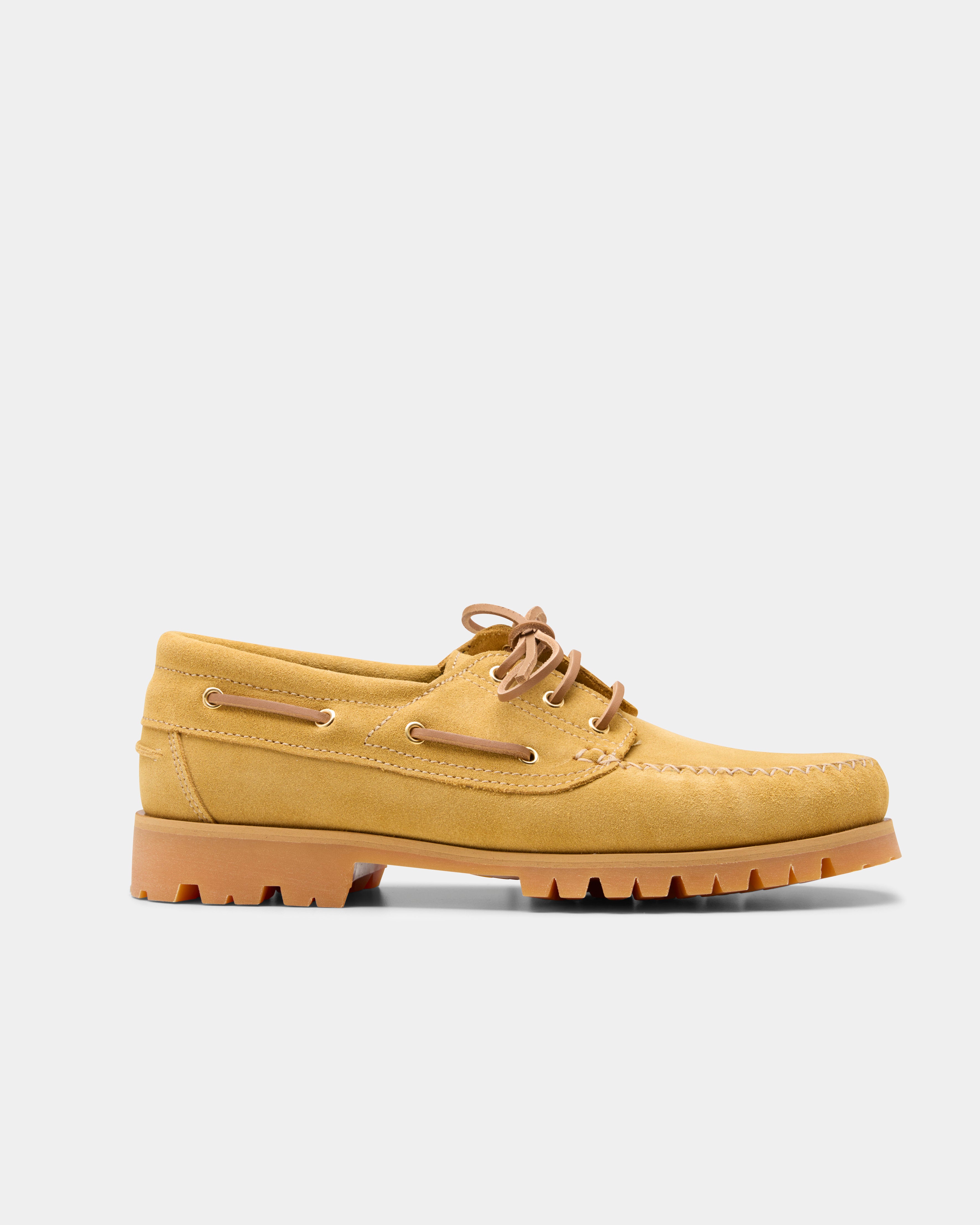 aztec boat shoe in sand suede