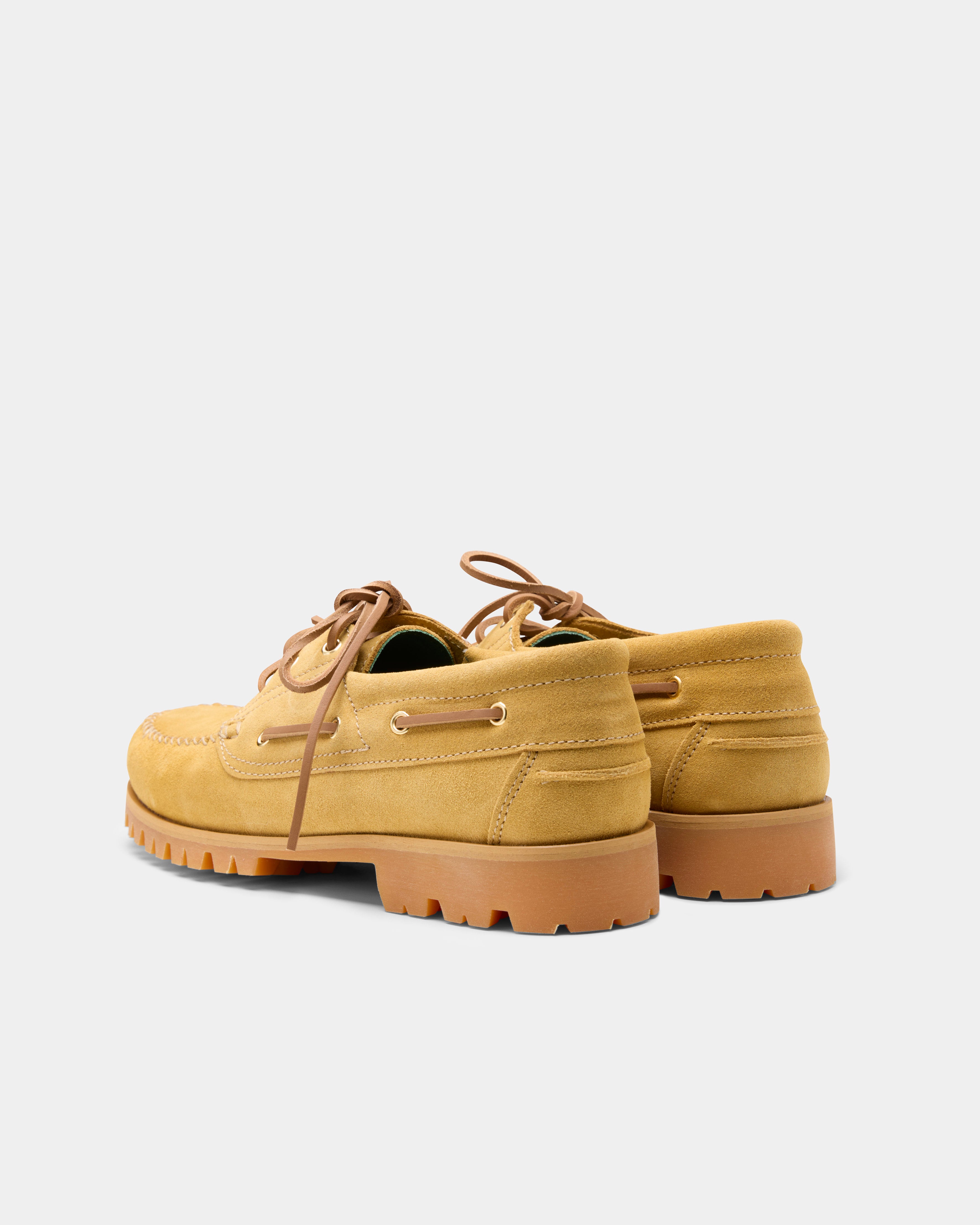 aztec boat shoe in sand suede