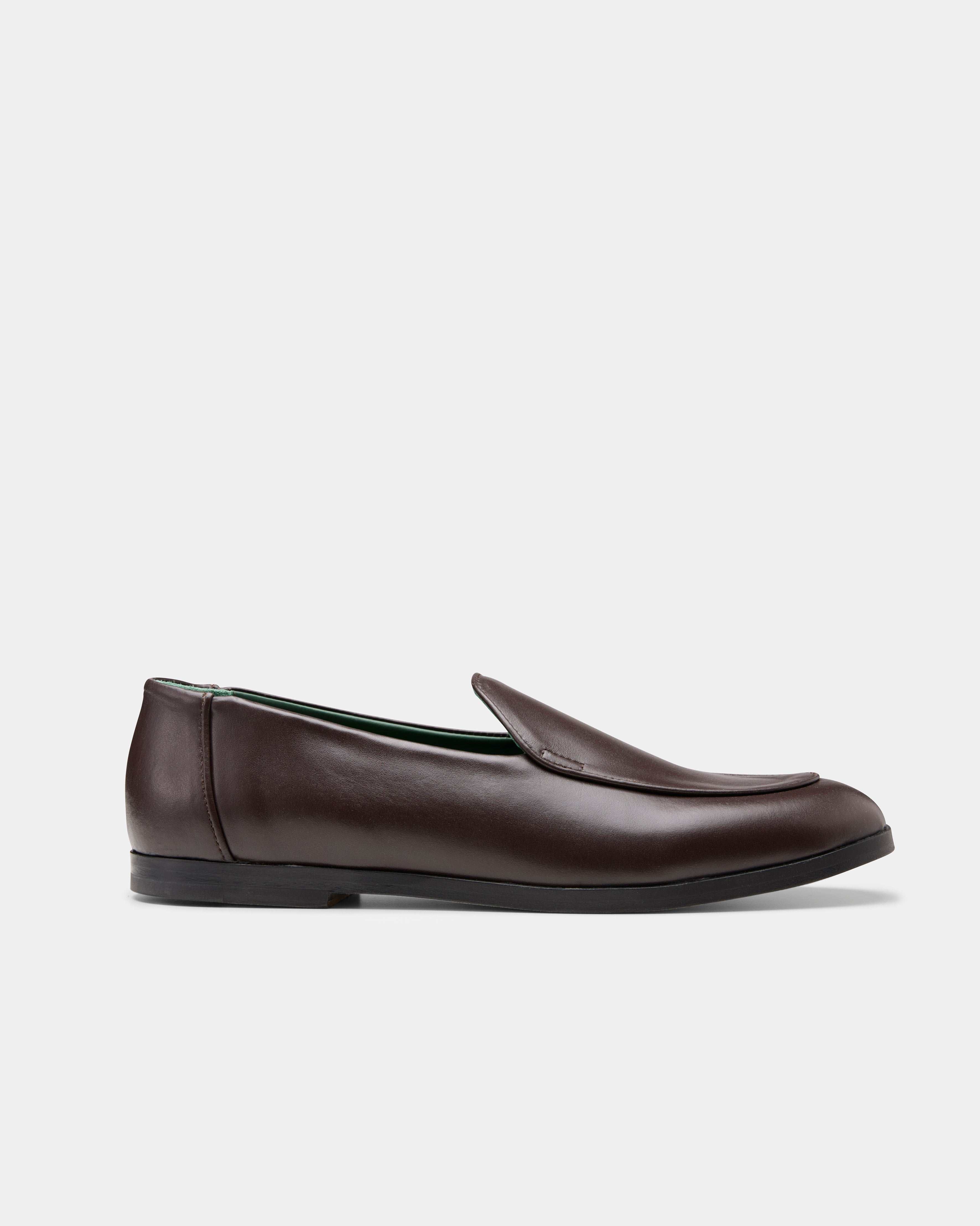 belgee in dark brown leather