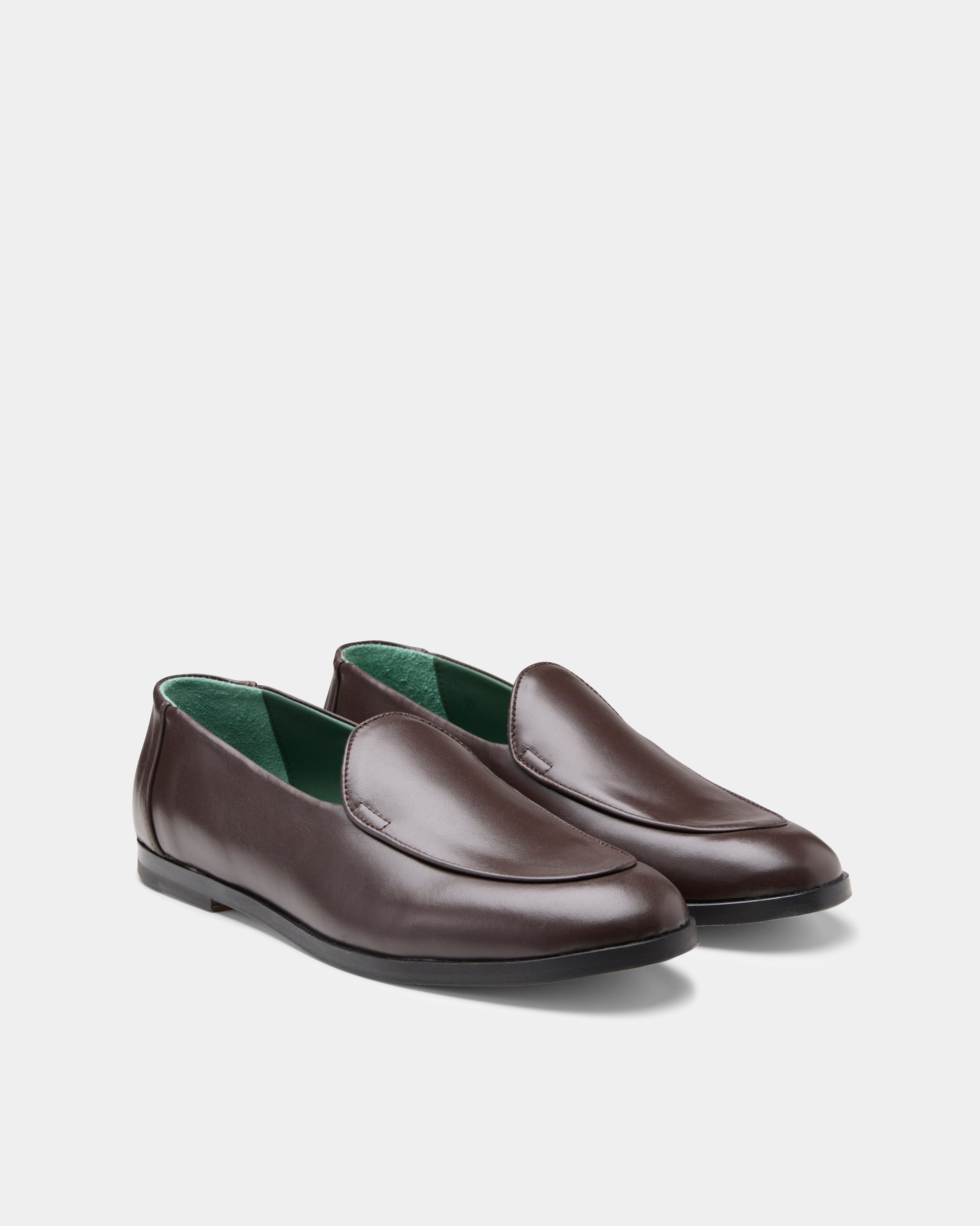 belgee in dark brown leather
