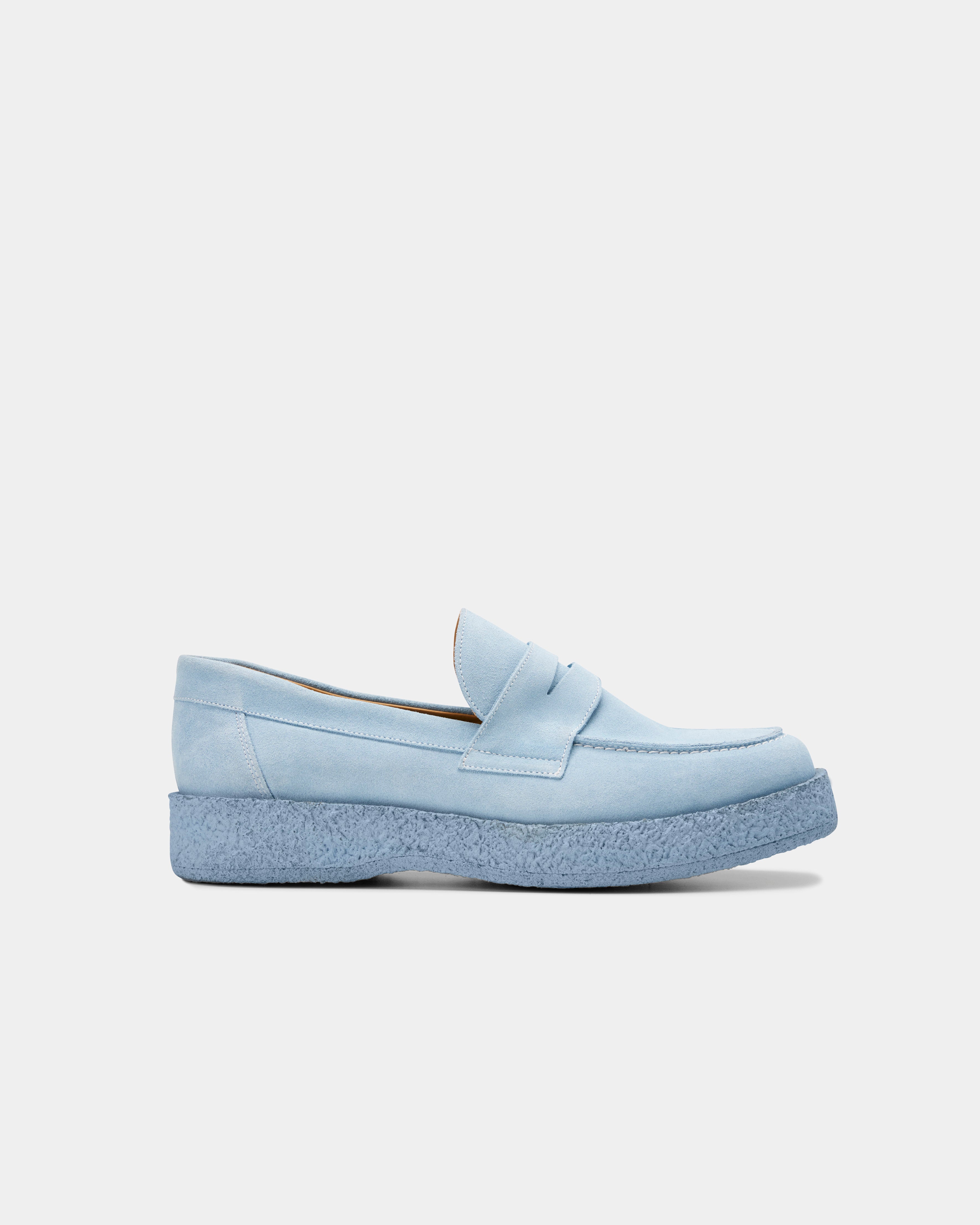 Men's Creeper in light blue suede 