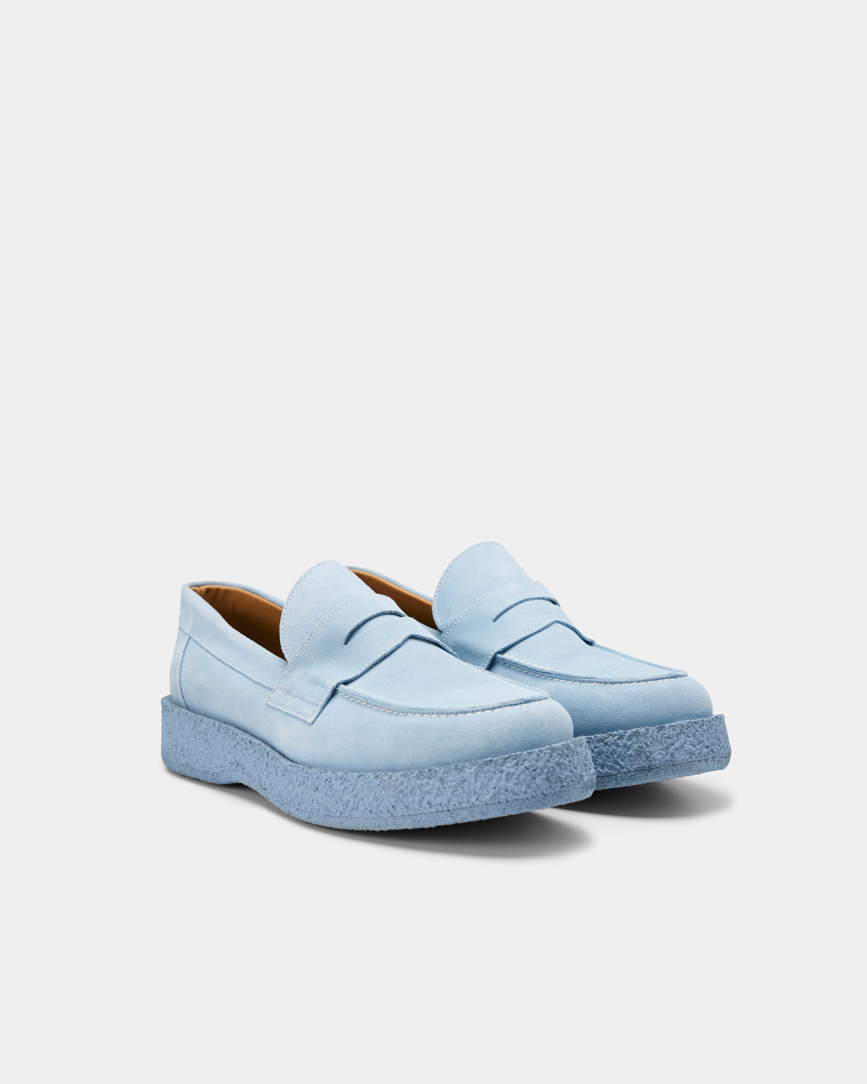 Men's Creeper in light blue suede 