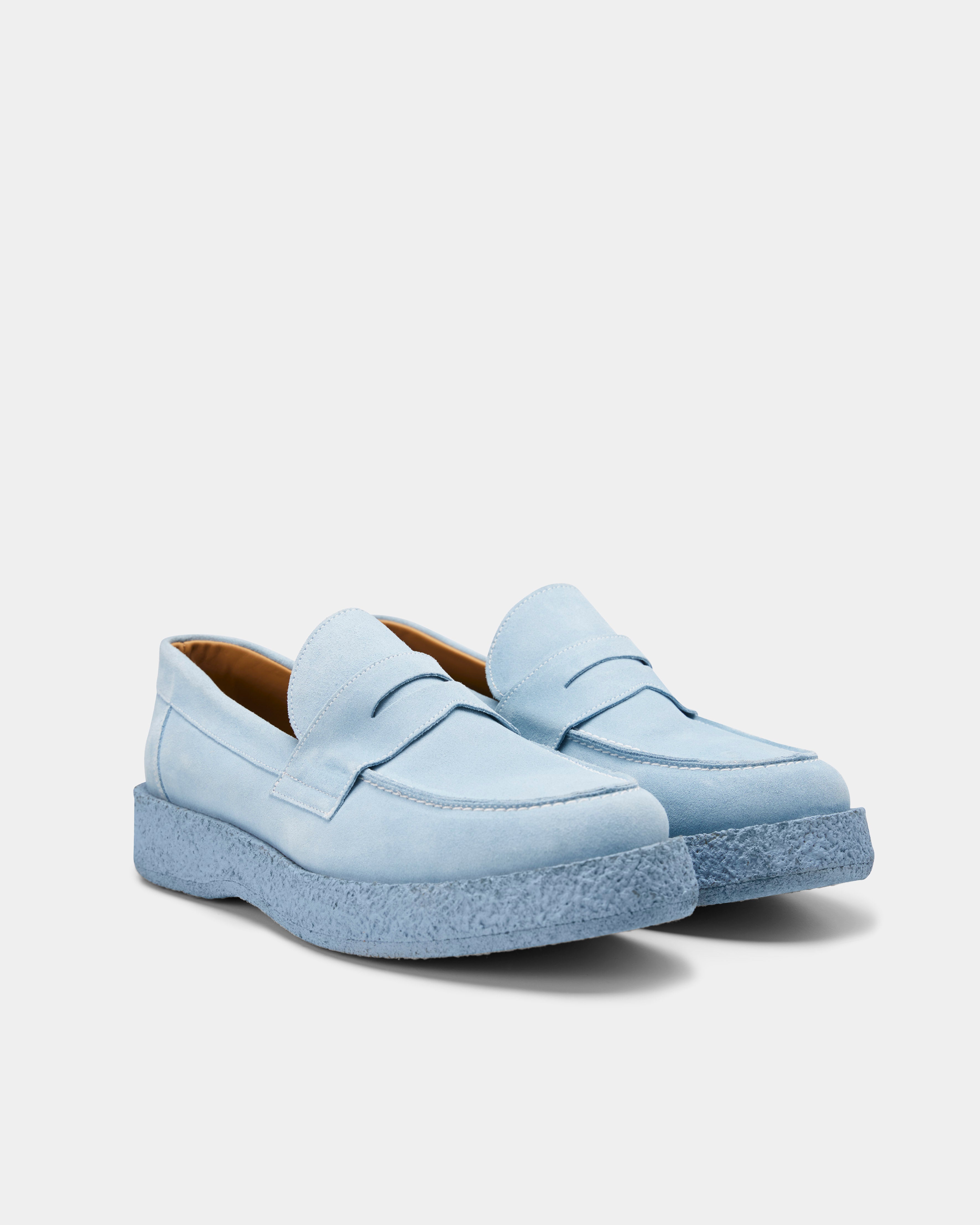 Men's Creeper in light blue suede