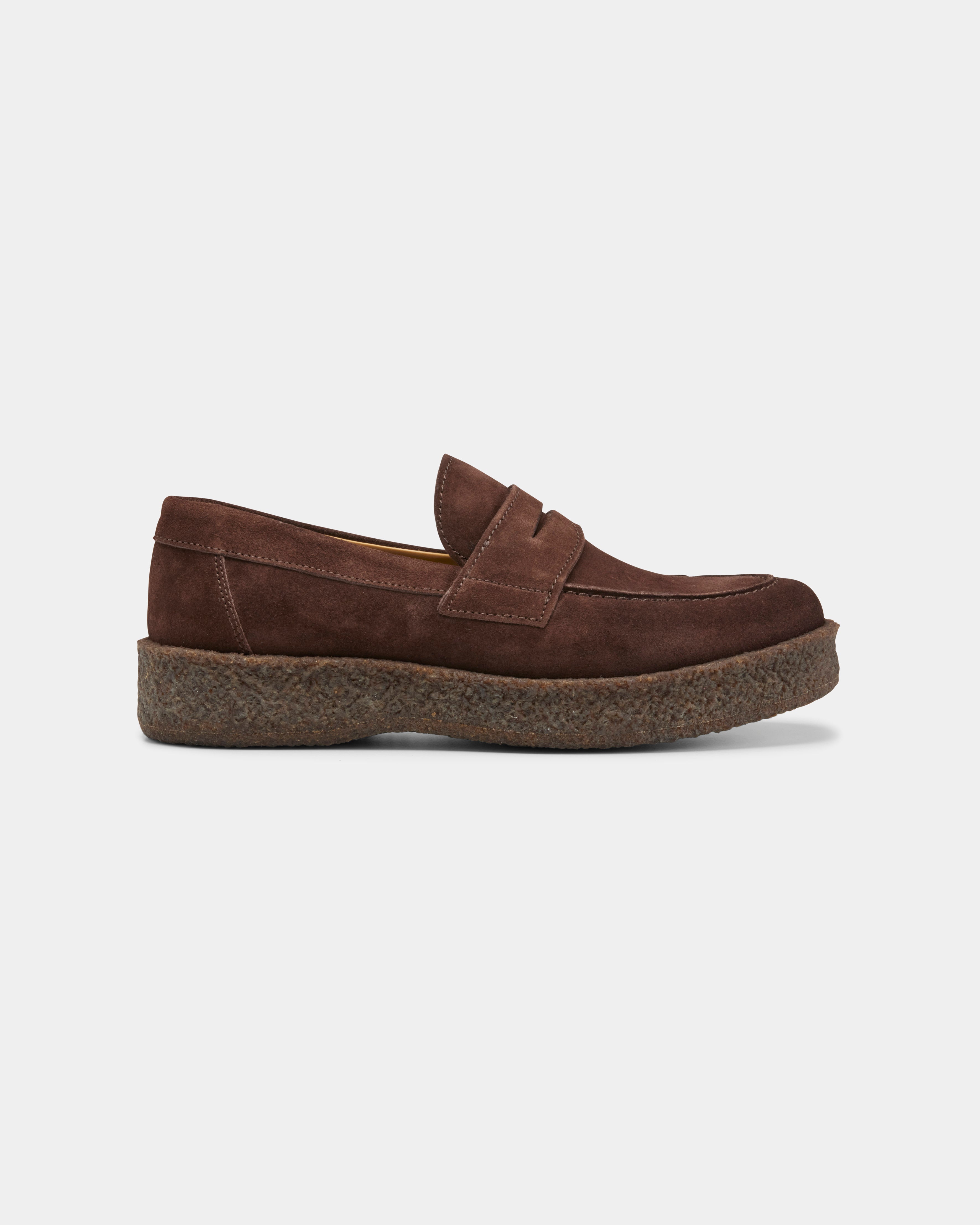 womens creeper in brown suede