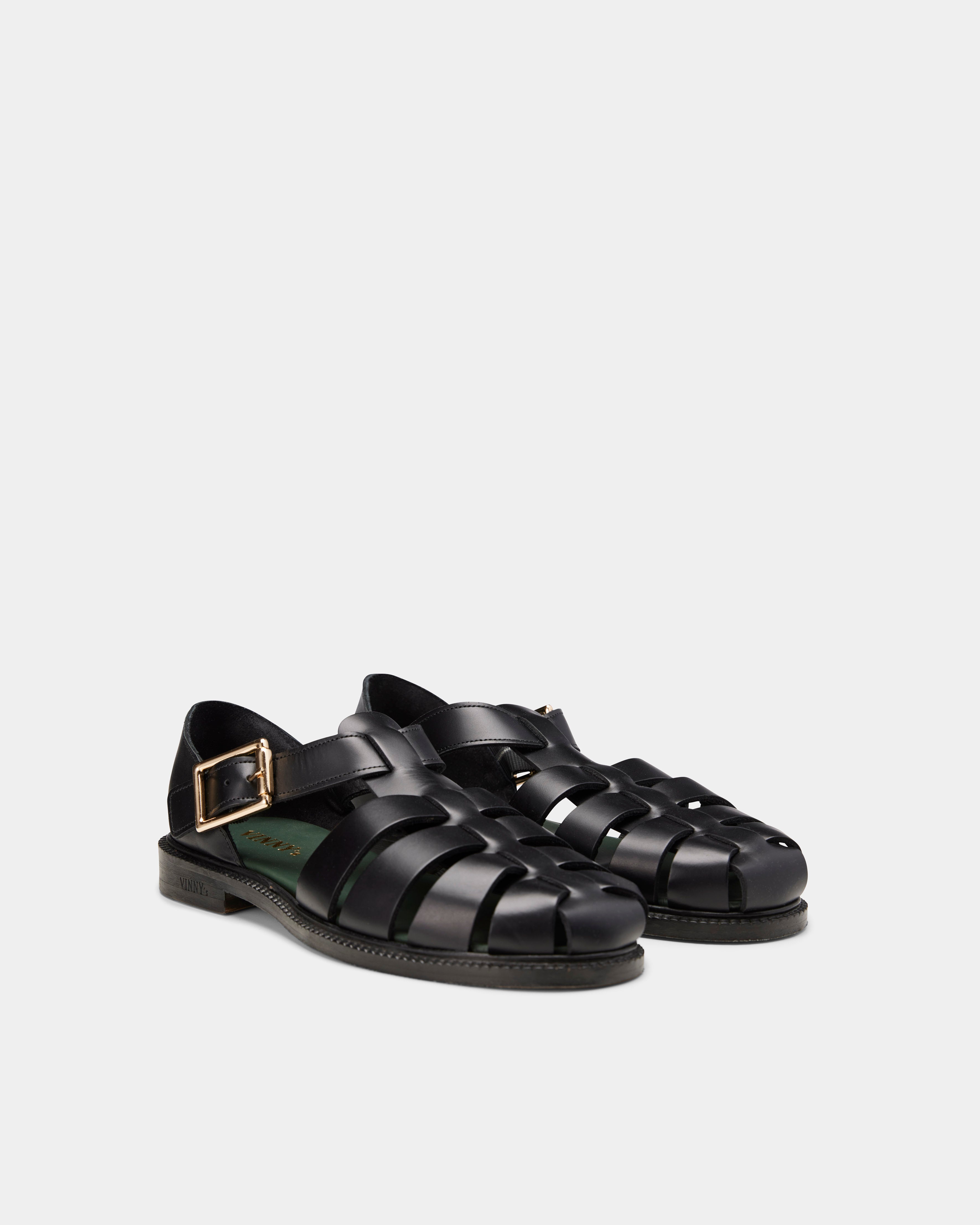 women's fisherman sandal in black