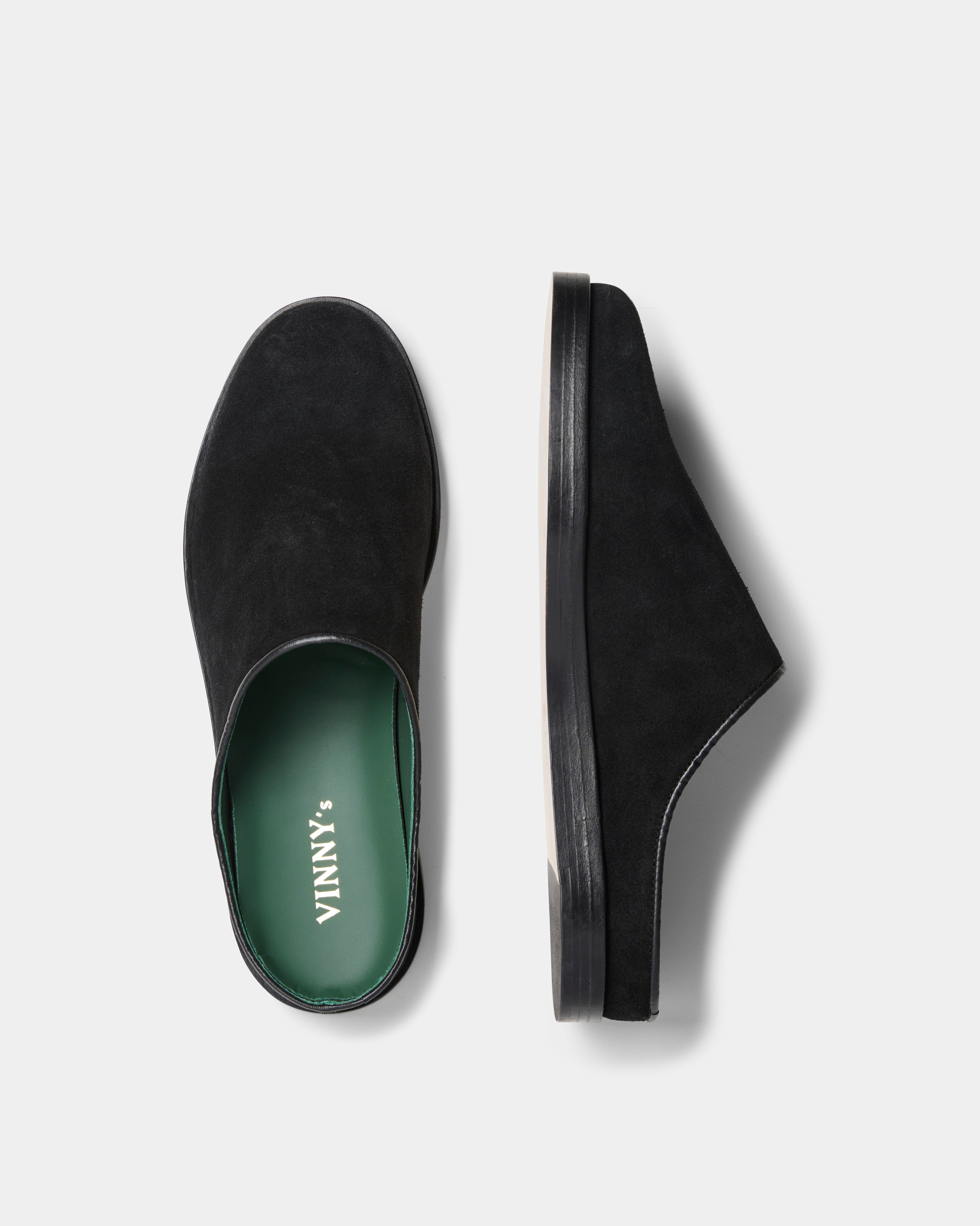 Gilles in black suede from the side and top