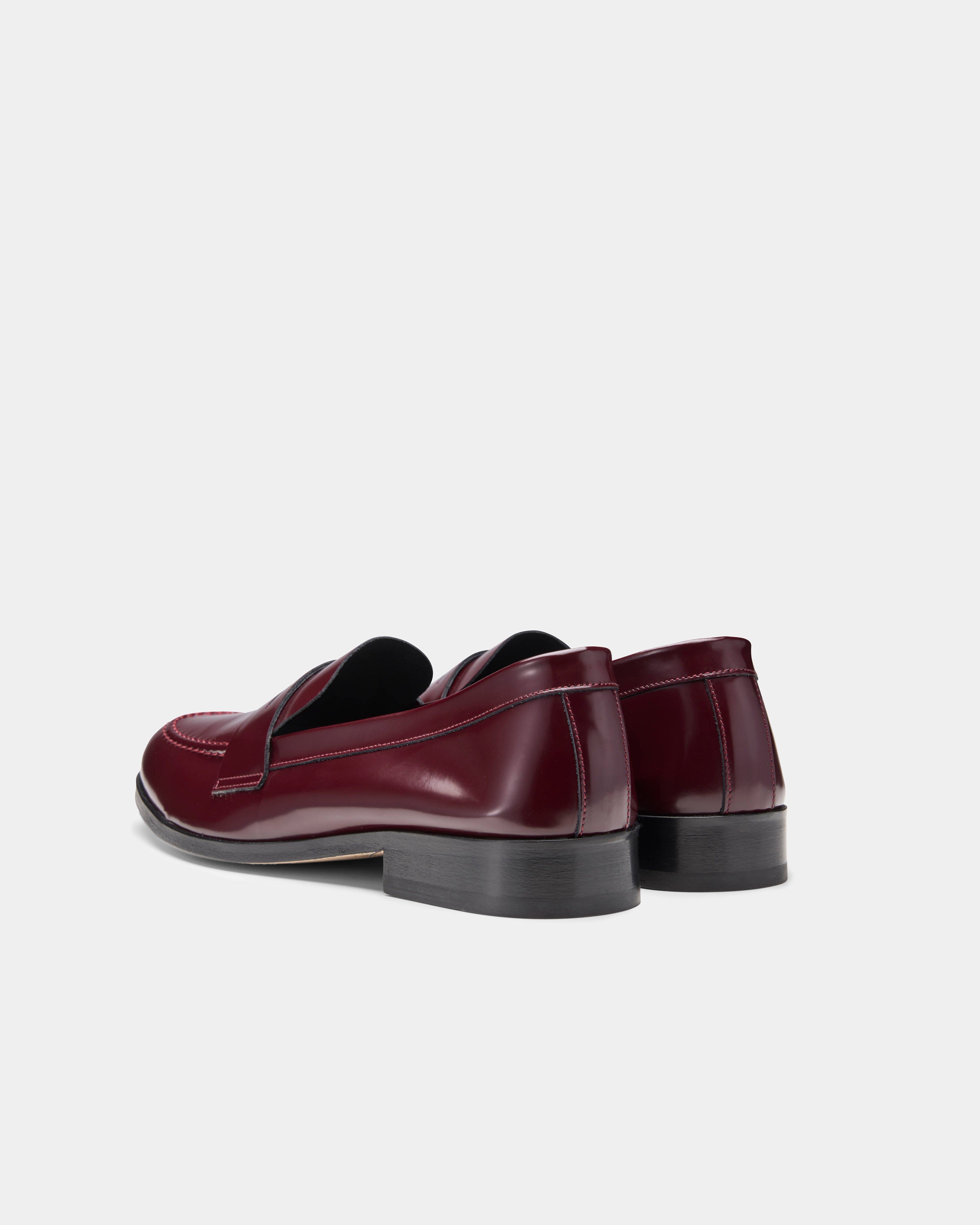 lowkee loafer in burgundy from the back