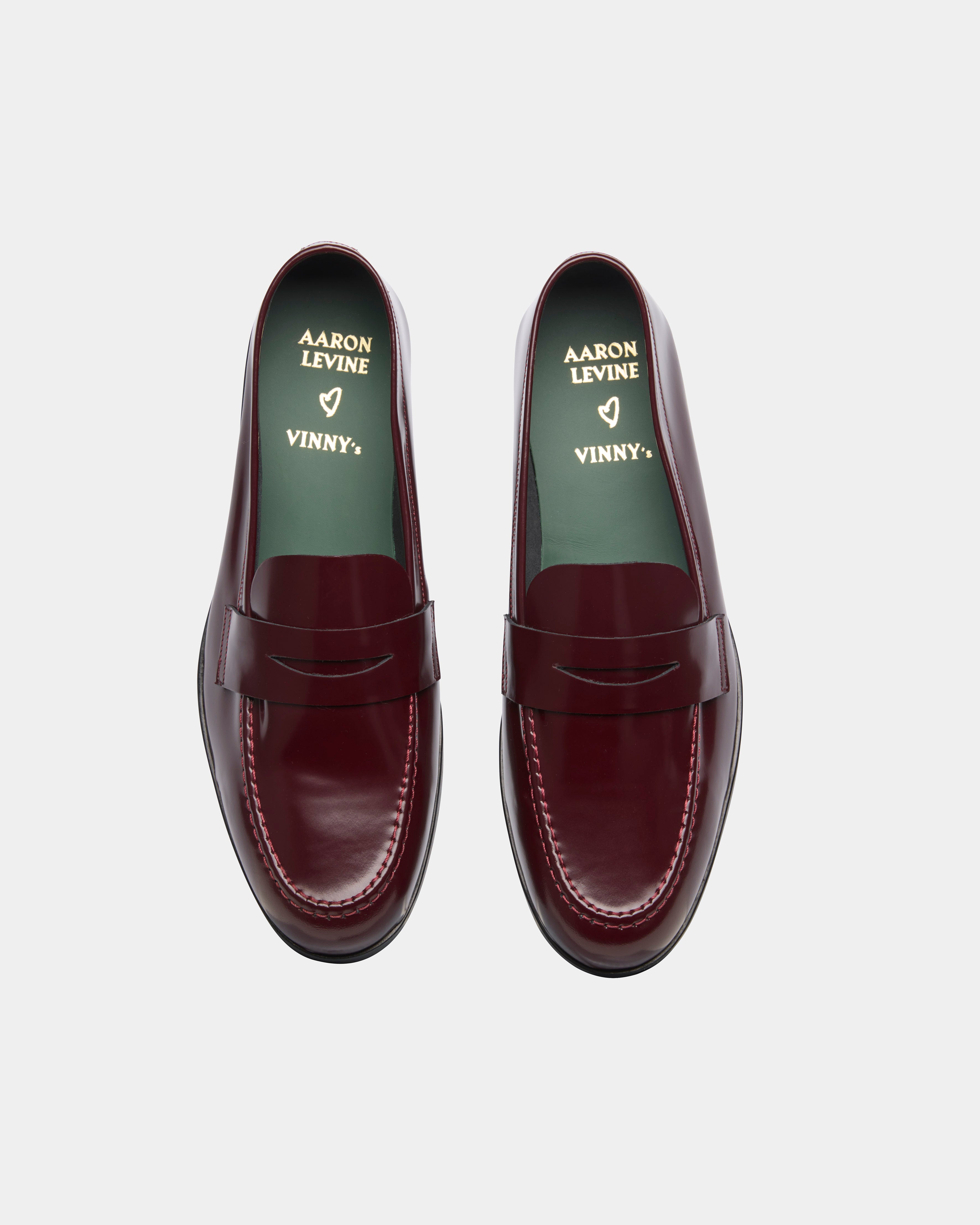 lowkee loafer in burgundy from the top