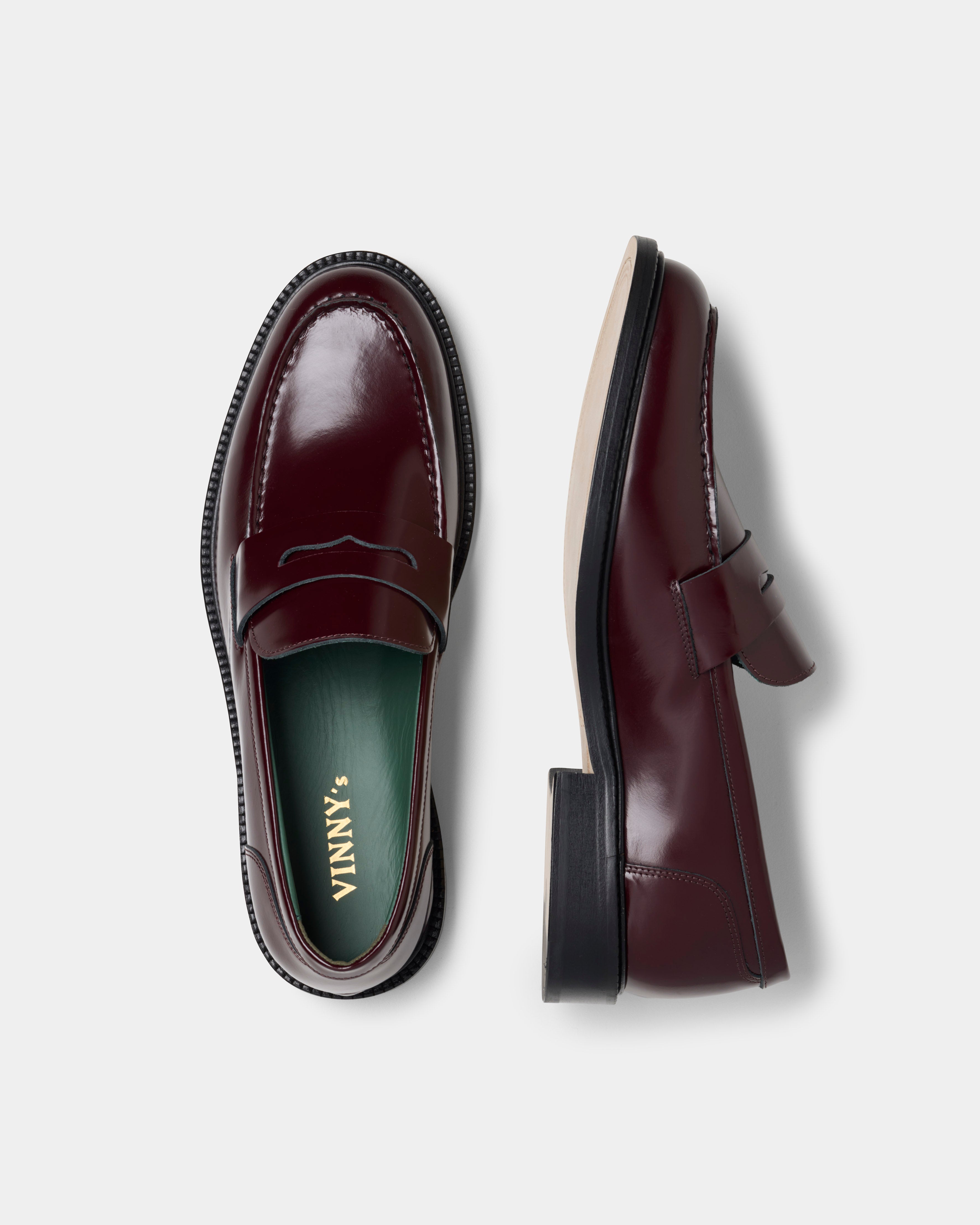 Townee Penny Loafer Burgundy from above