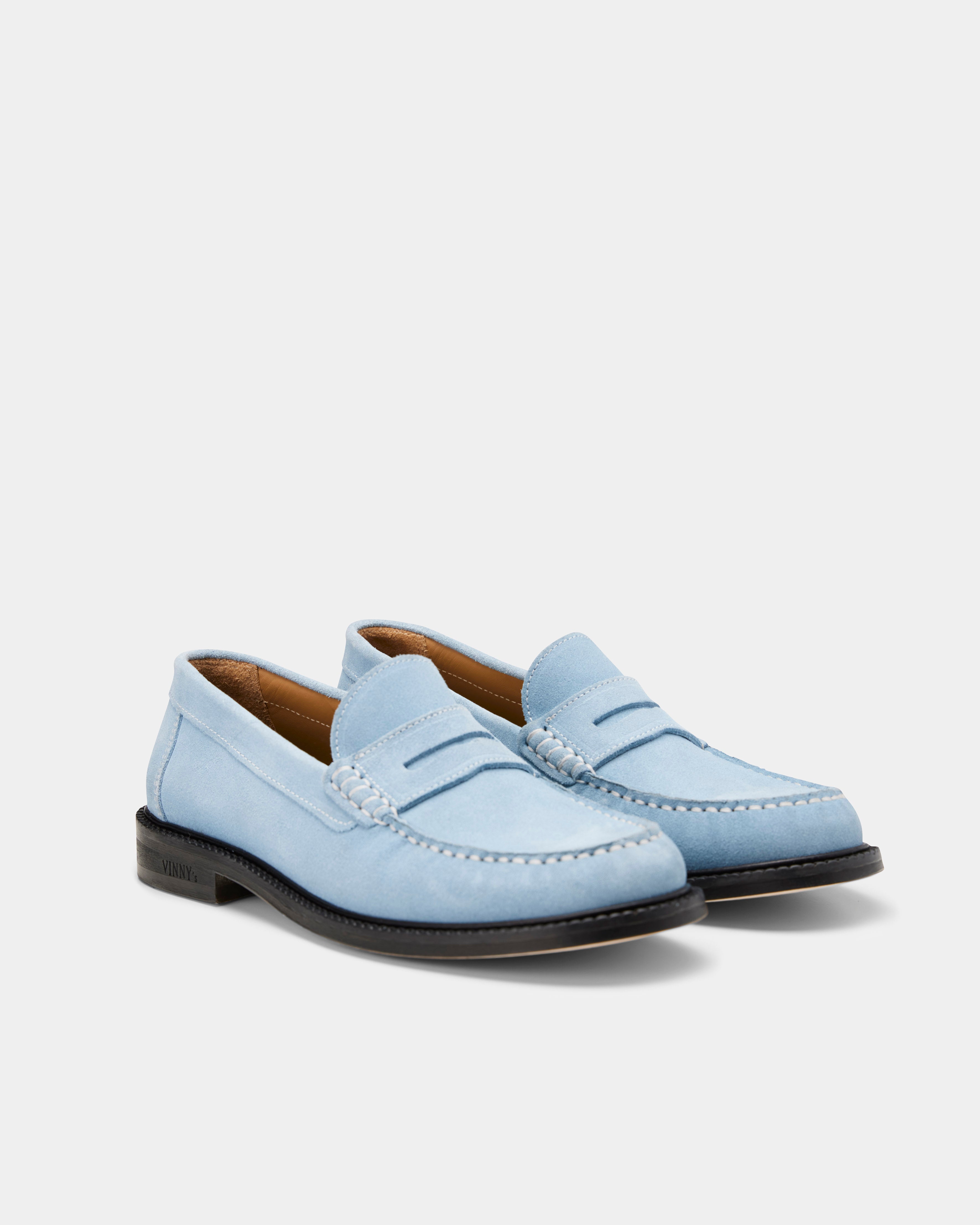 Men's yardee loafer suede in light blue