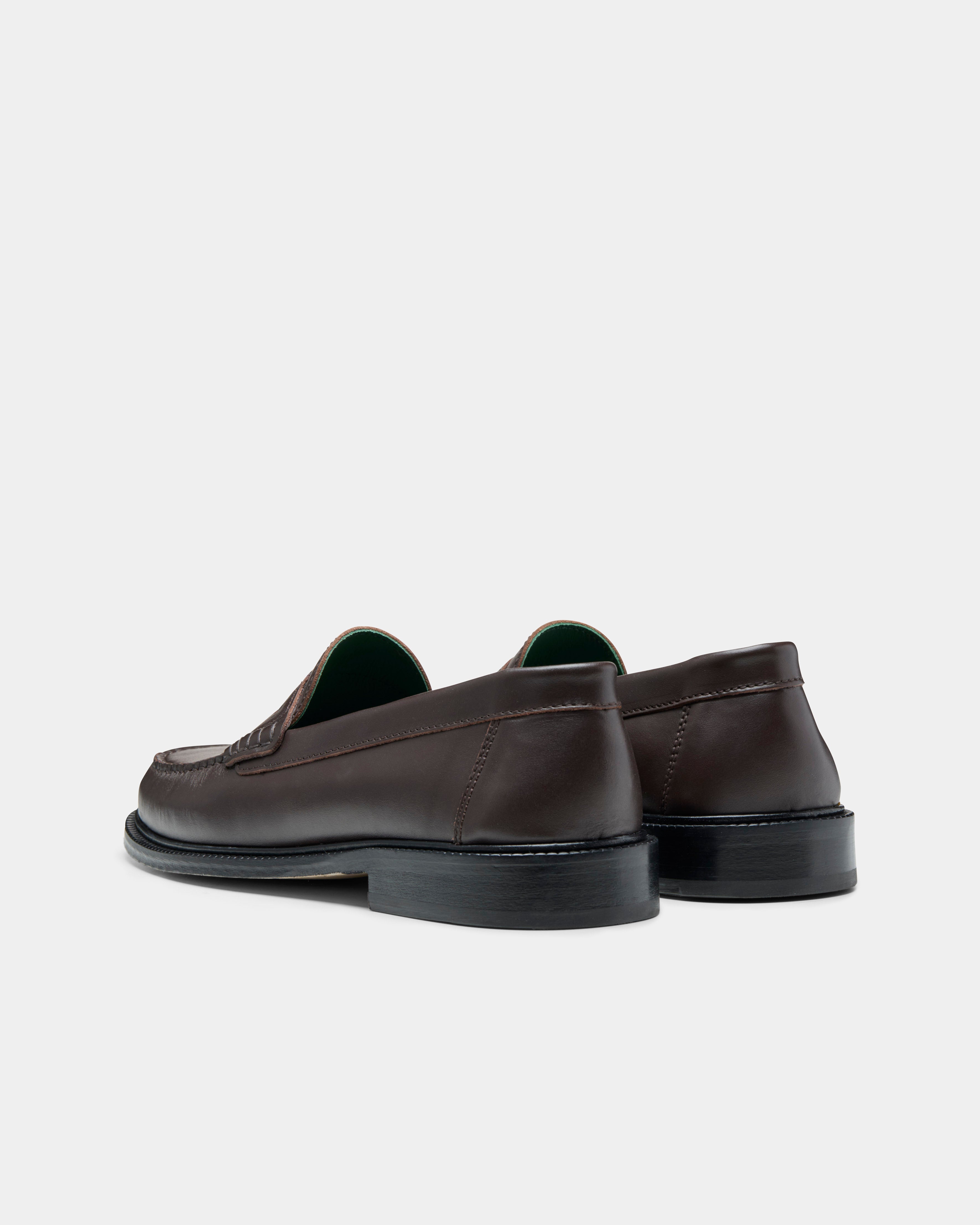 men's yardee loafer in brown nappa leather