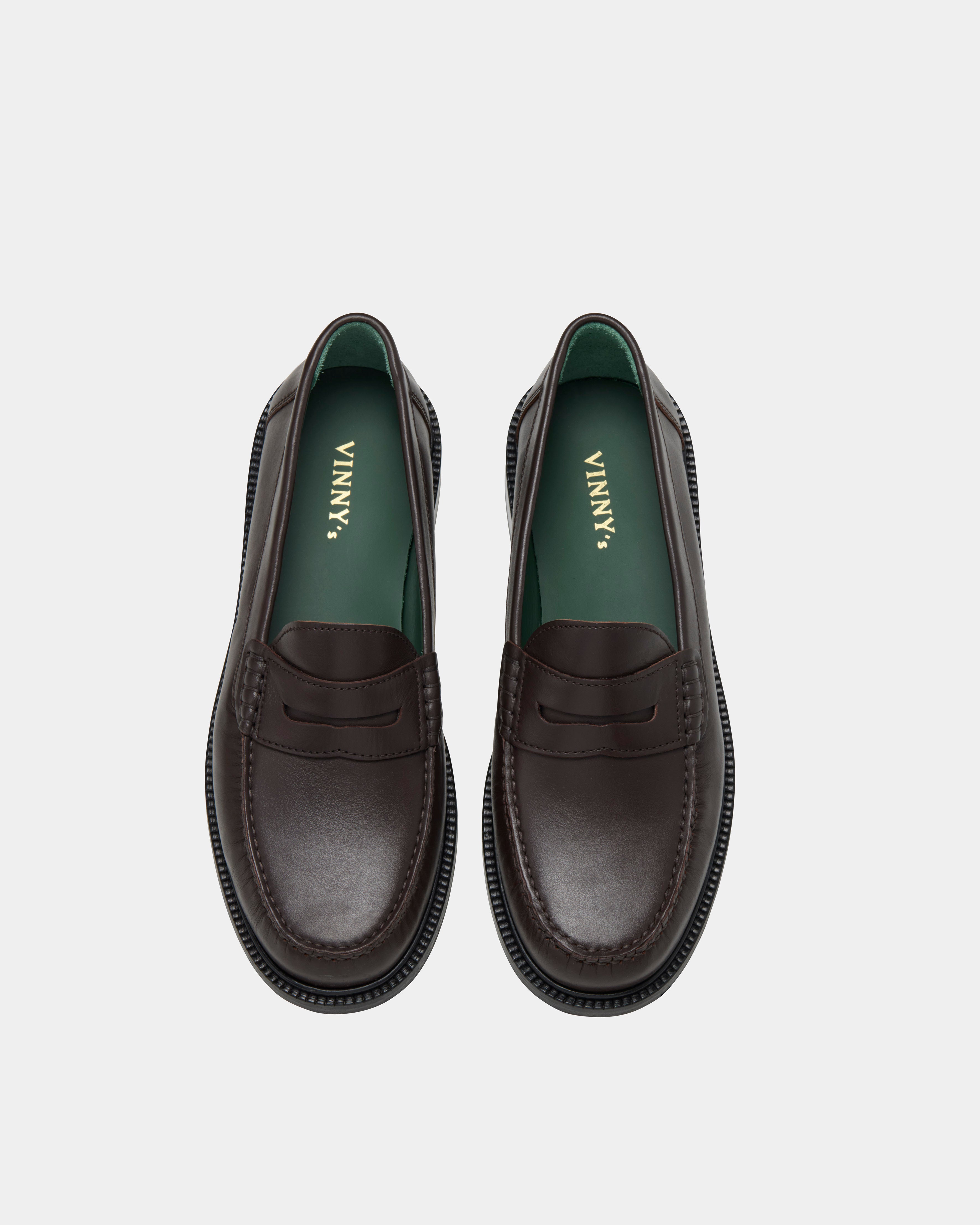 men's yardee loafer in brown nappa leather
