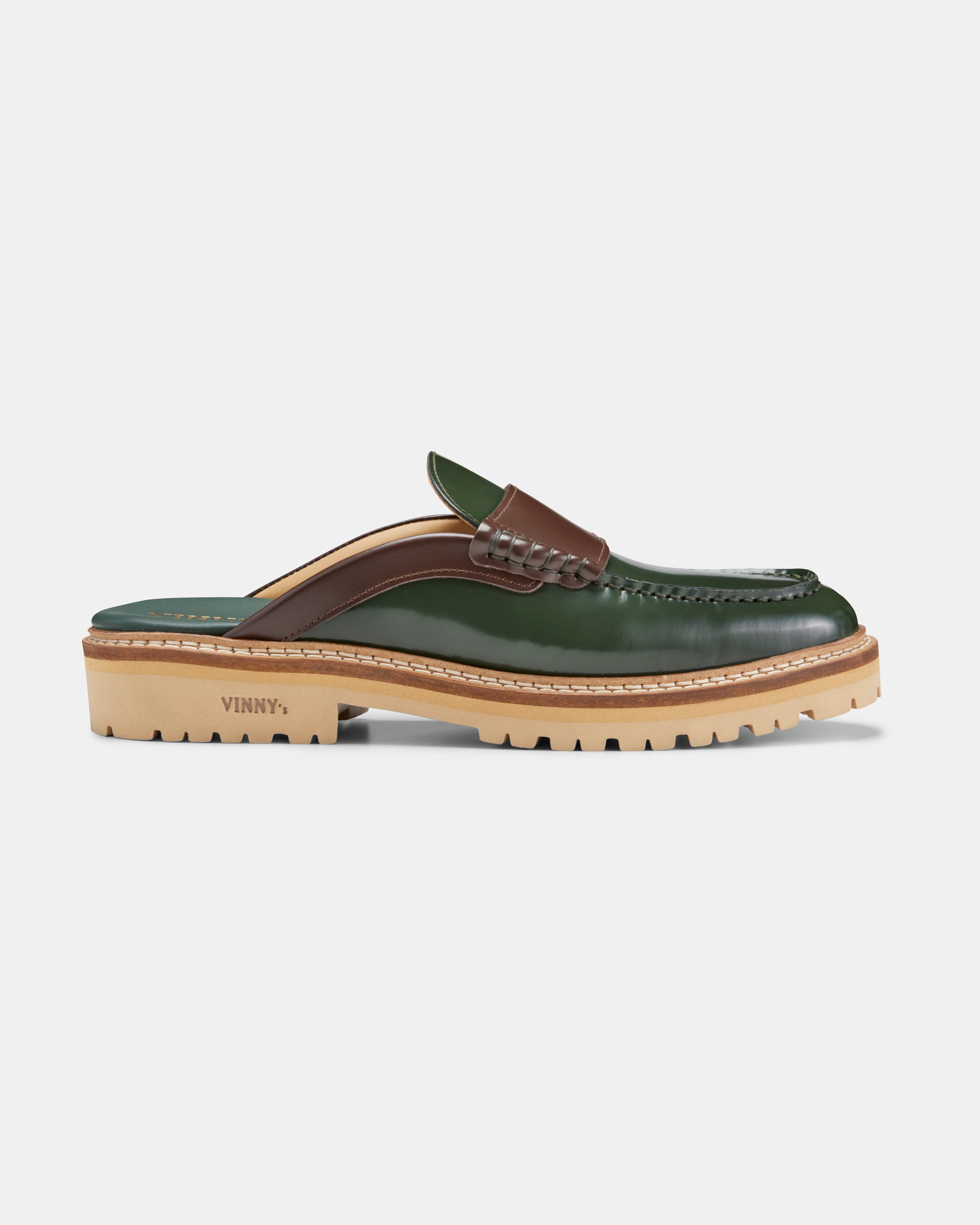 women's yardee lug sole mule green