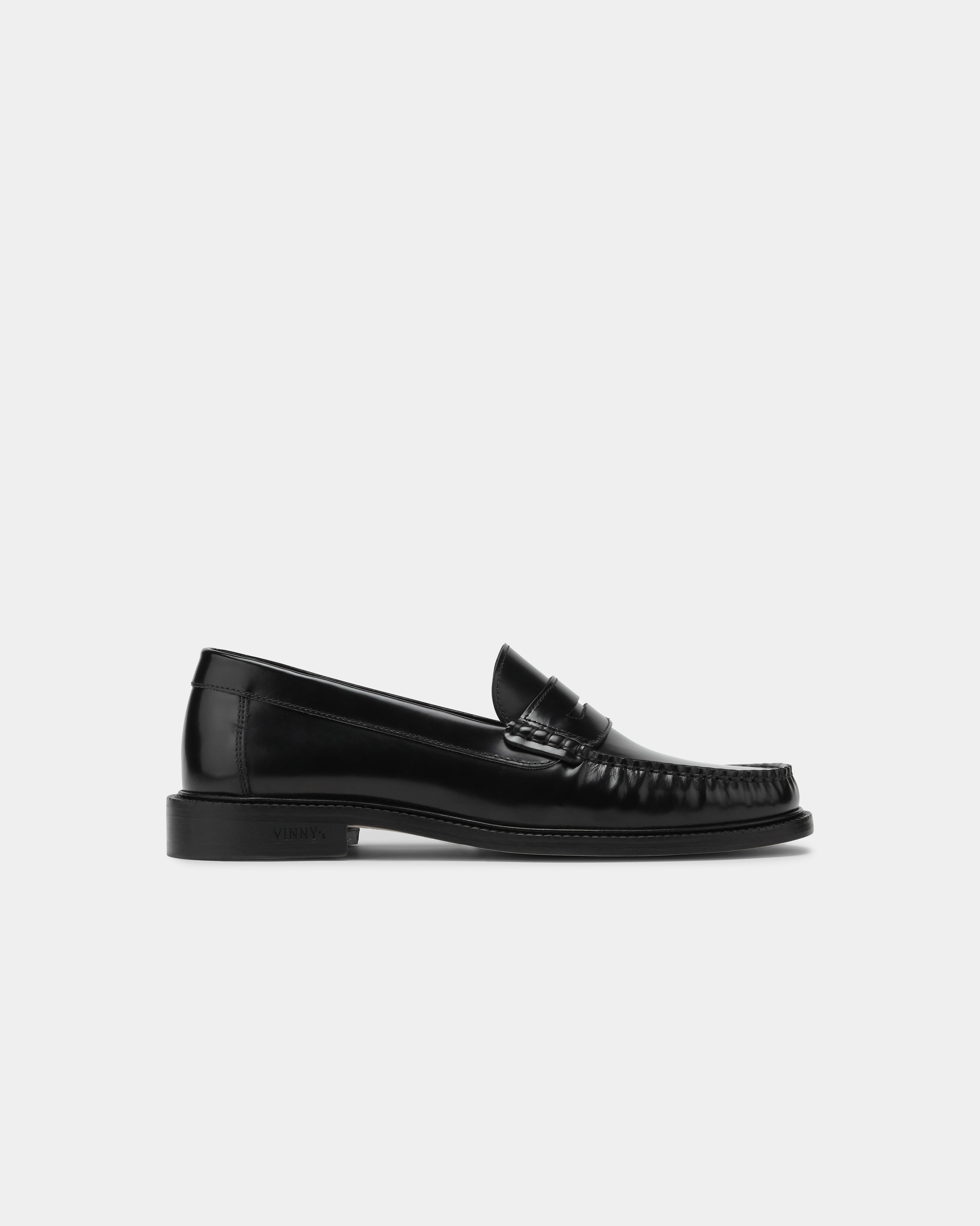 Men's yardee loafer in black polido