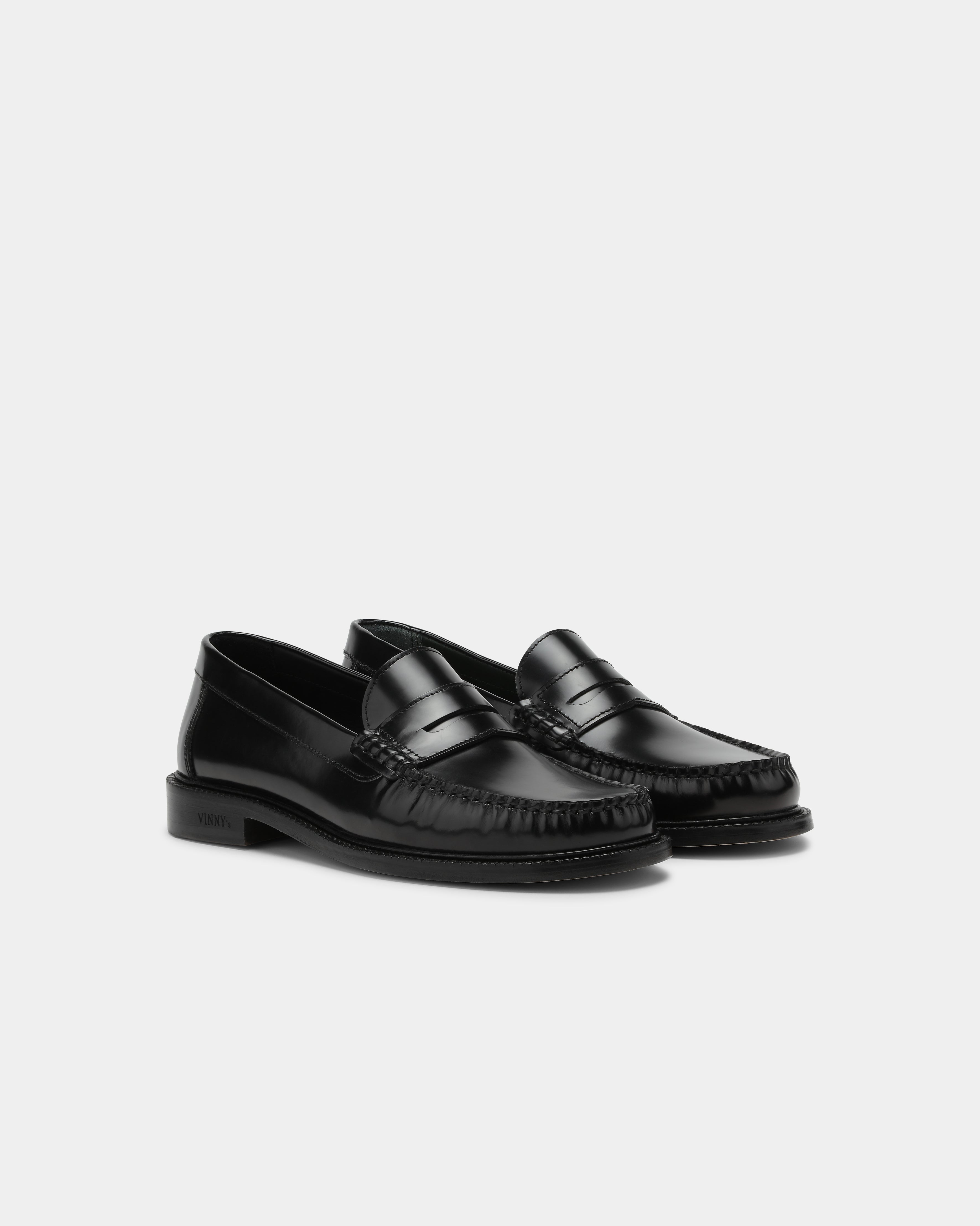 Men's yardee loafer in black polido