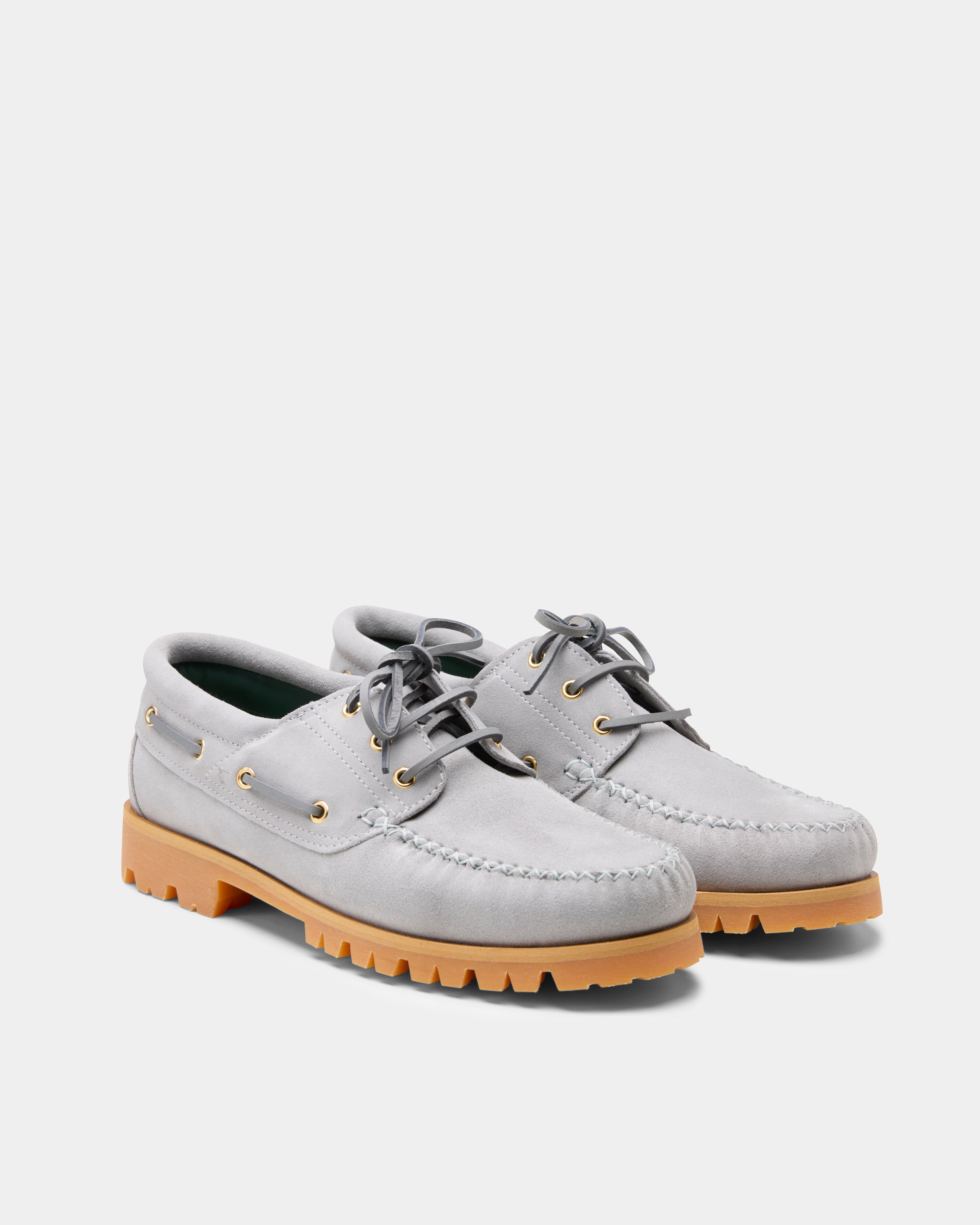 Aztec boat shoe in grey suede