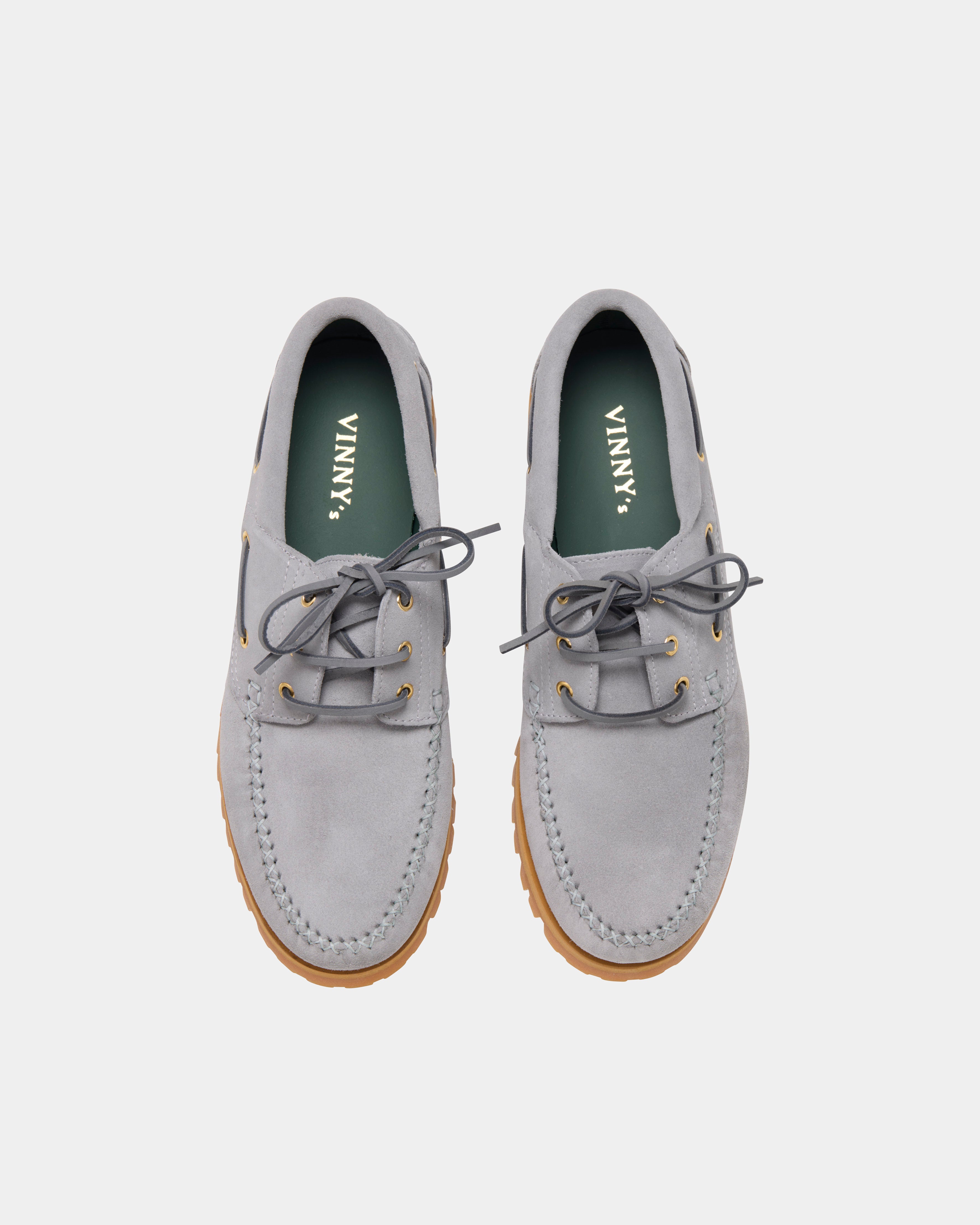 Aztec boat shoe in grey suede