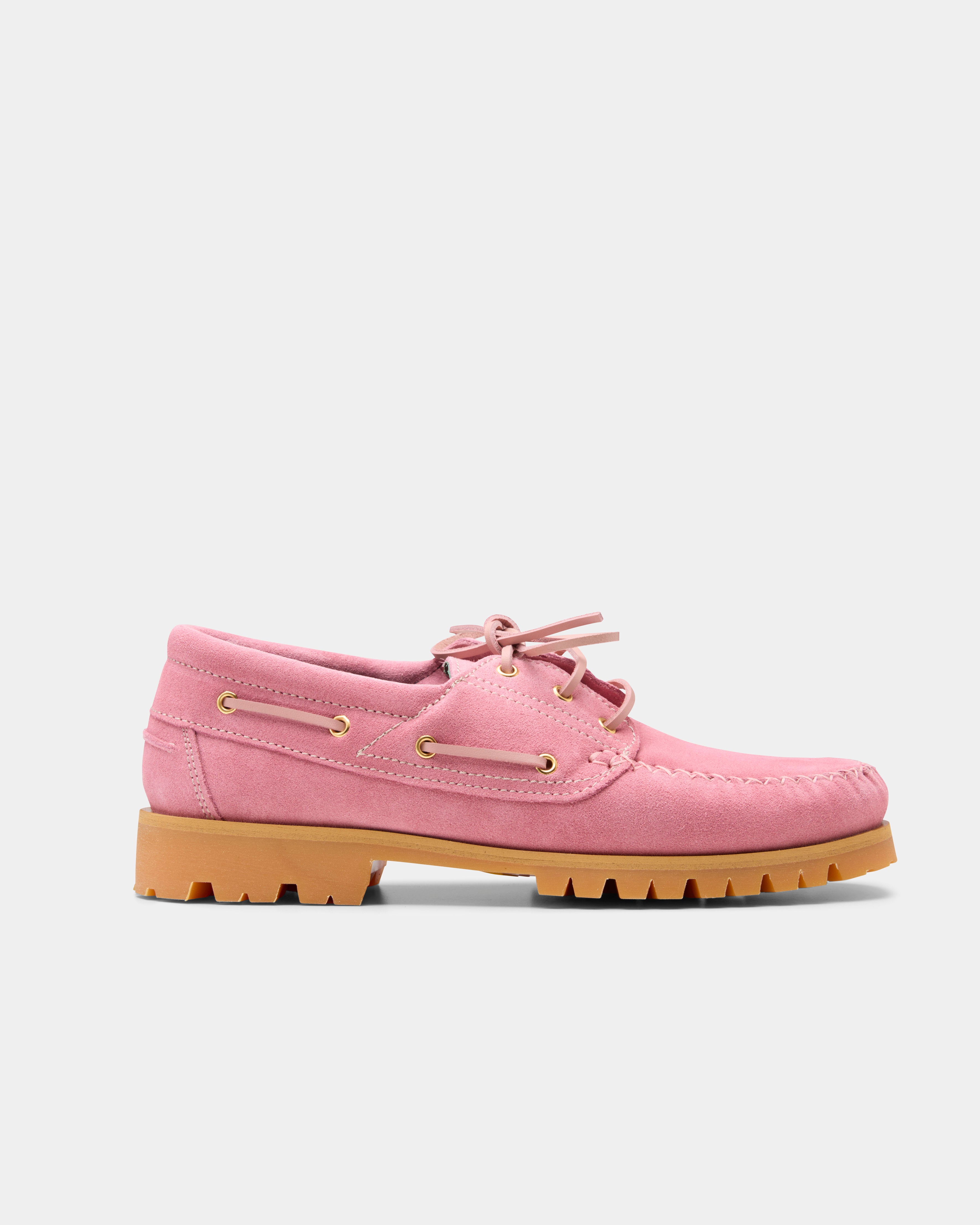 Aztec boat shoe in pink suede