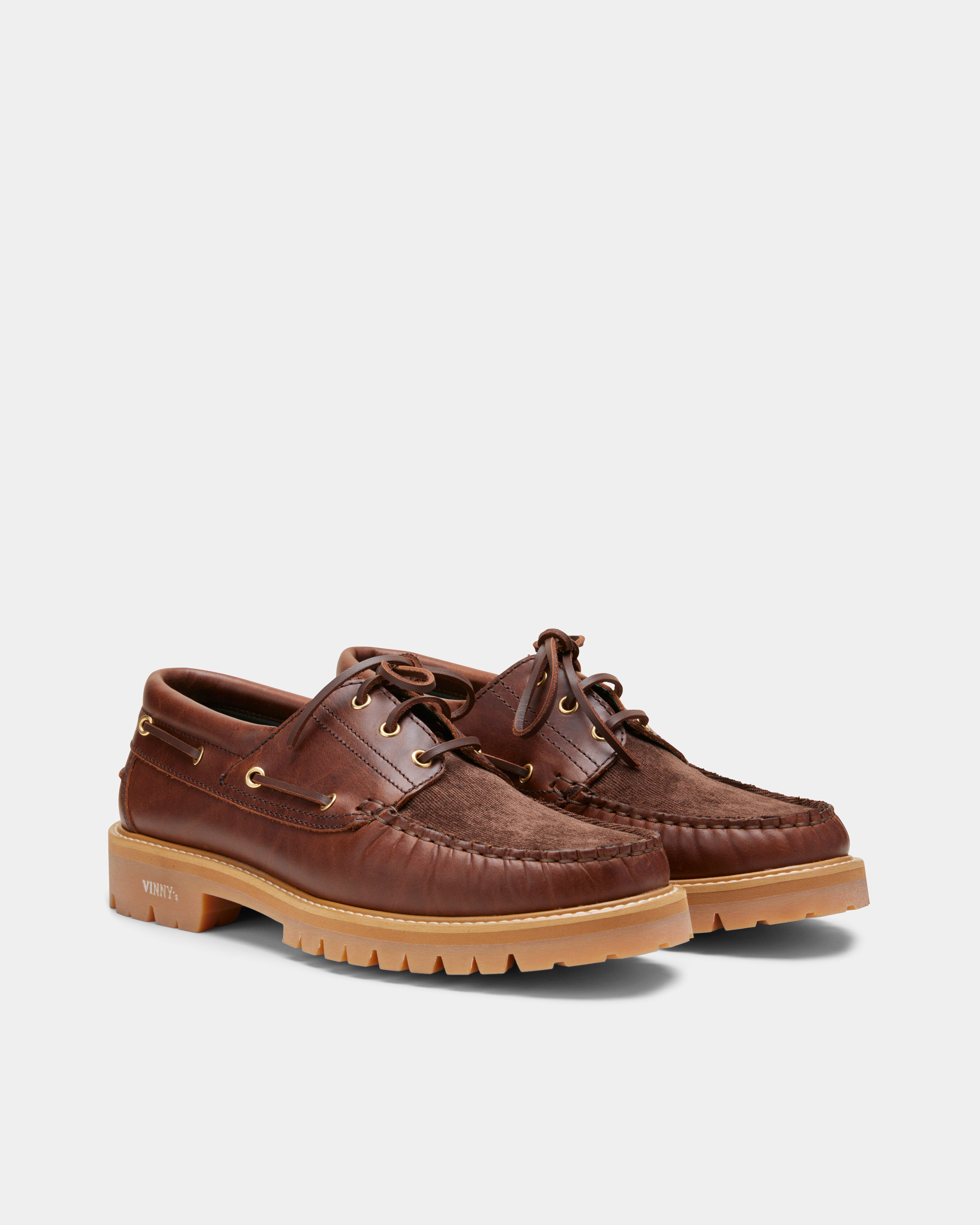 men's boat shoe in brown