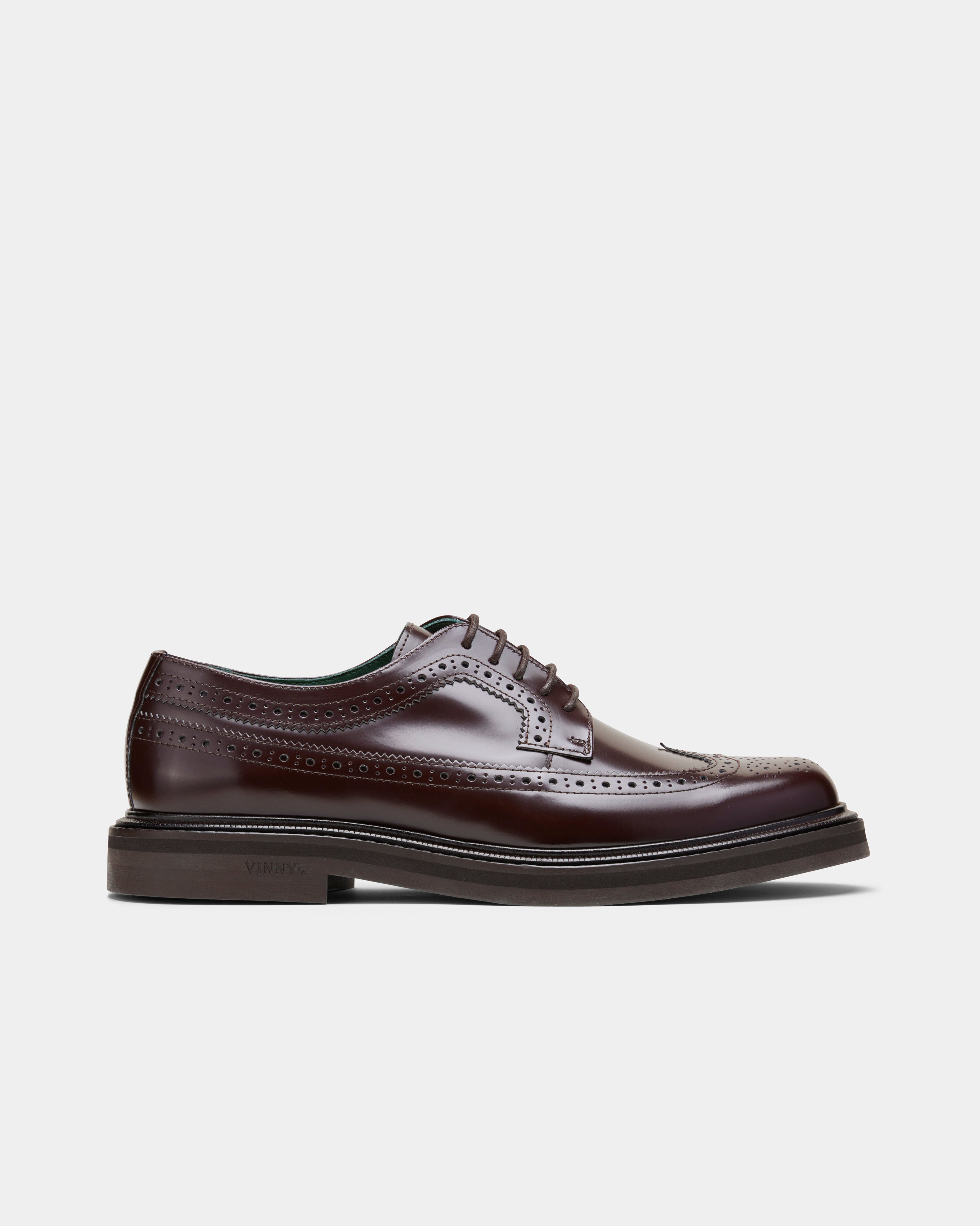 vinnee brogue shoe in burgundy for men