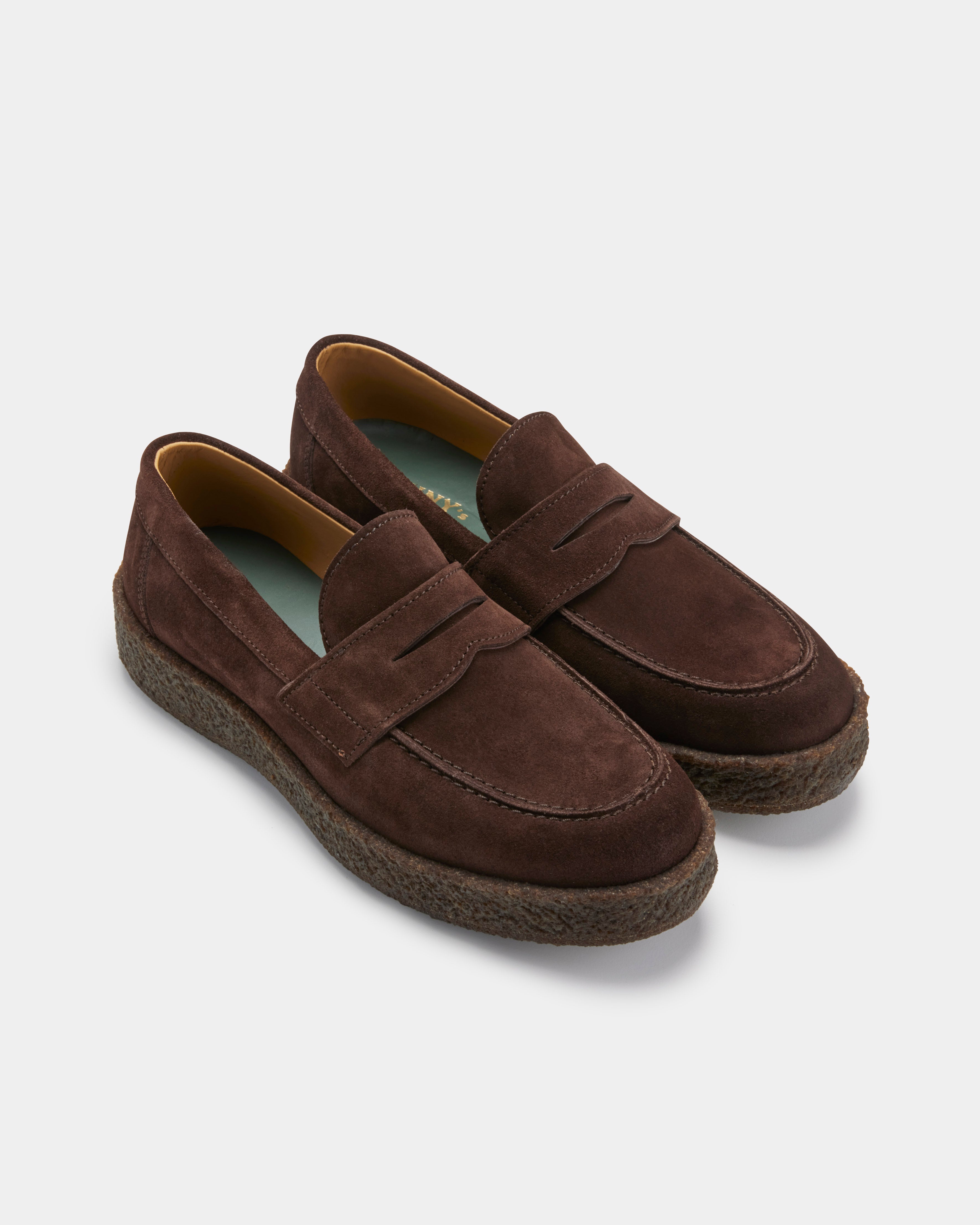 womens creeper in brown suede