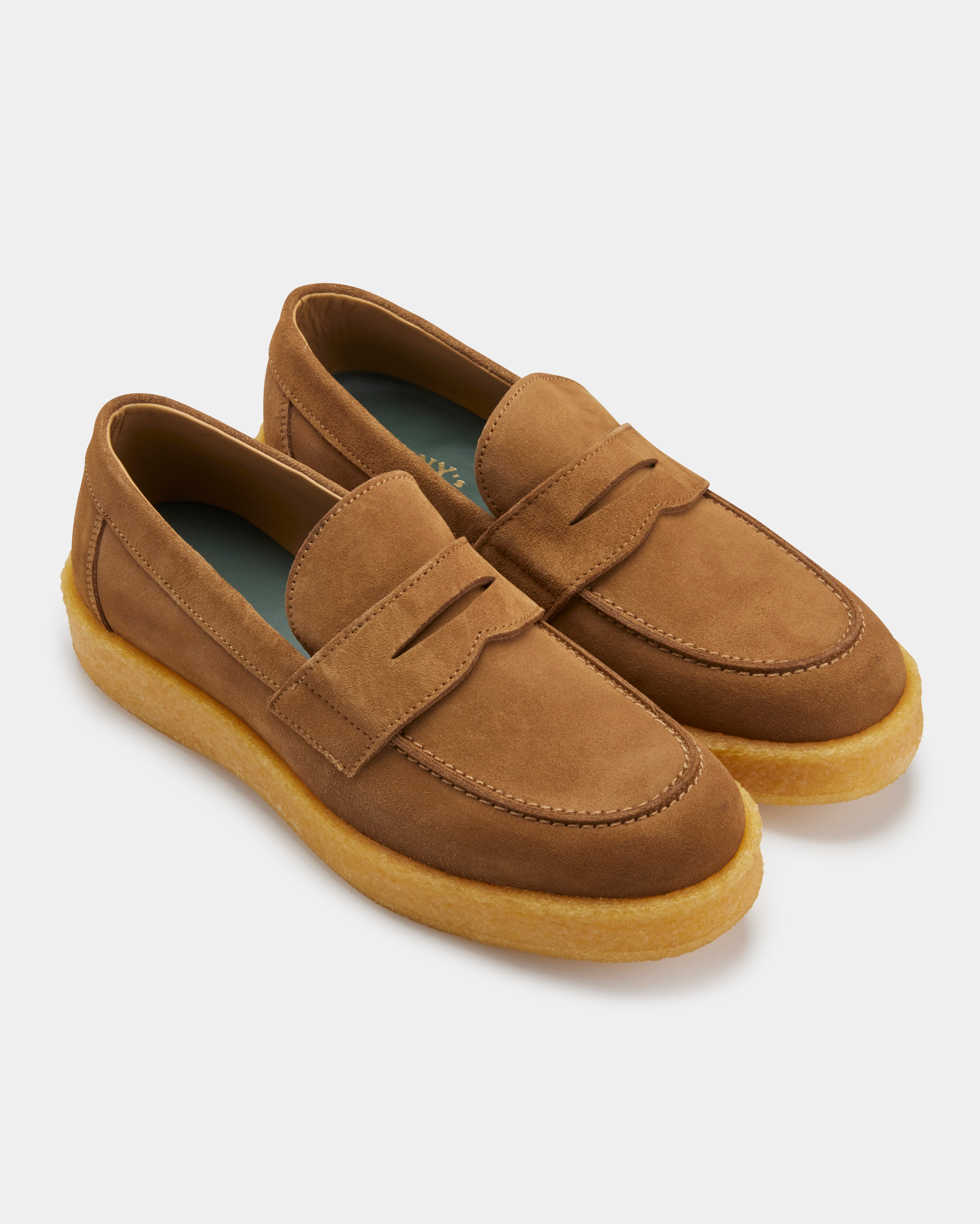 mens creeper in sand suede