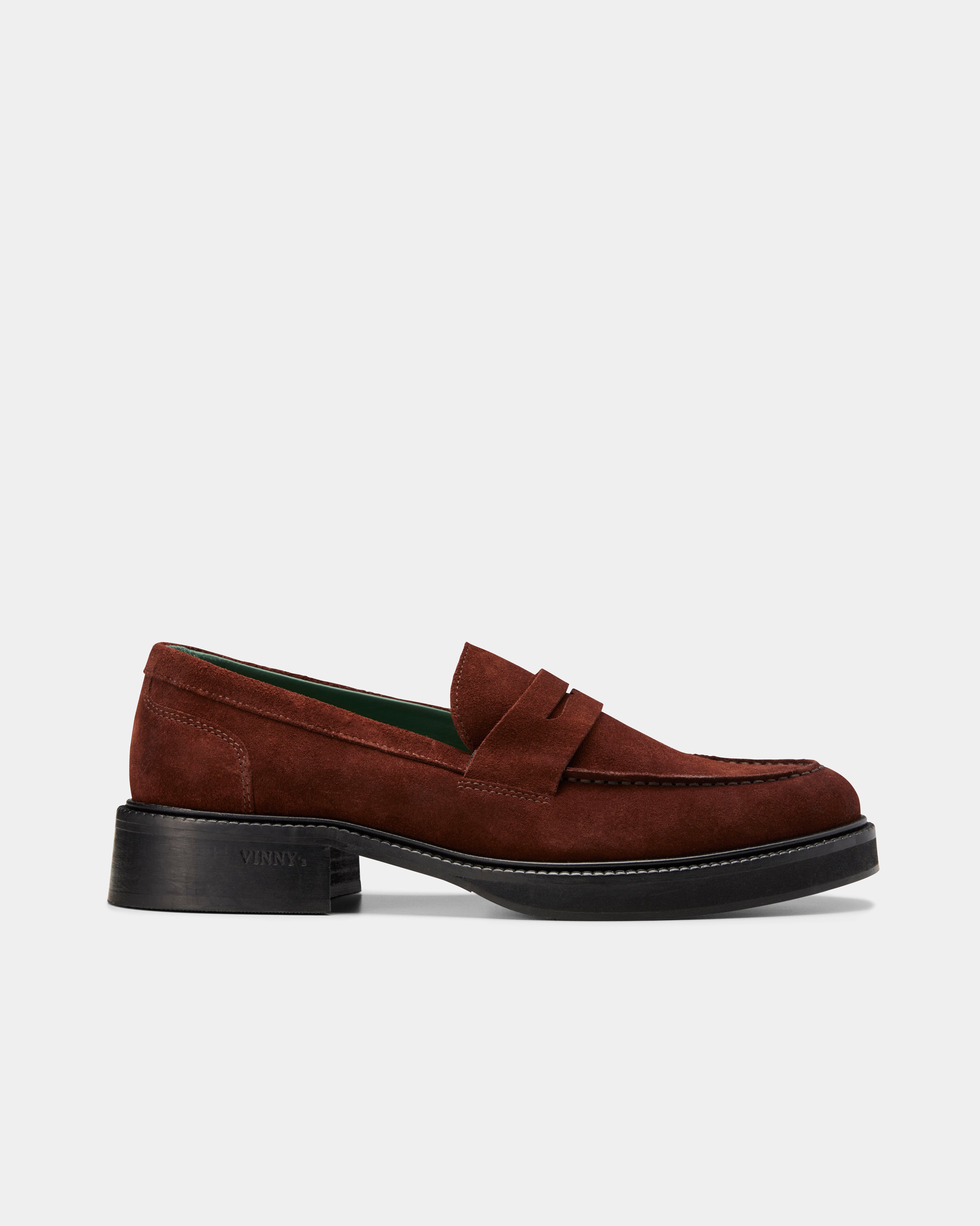 Tan suede cheap penny loafers