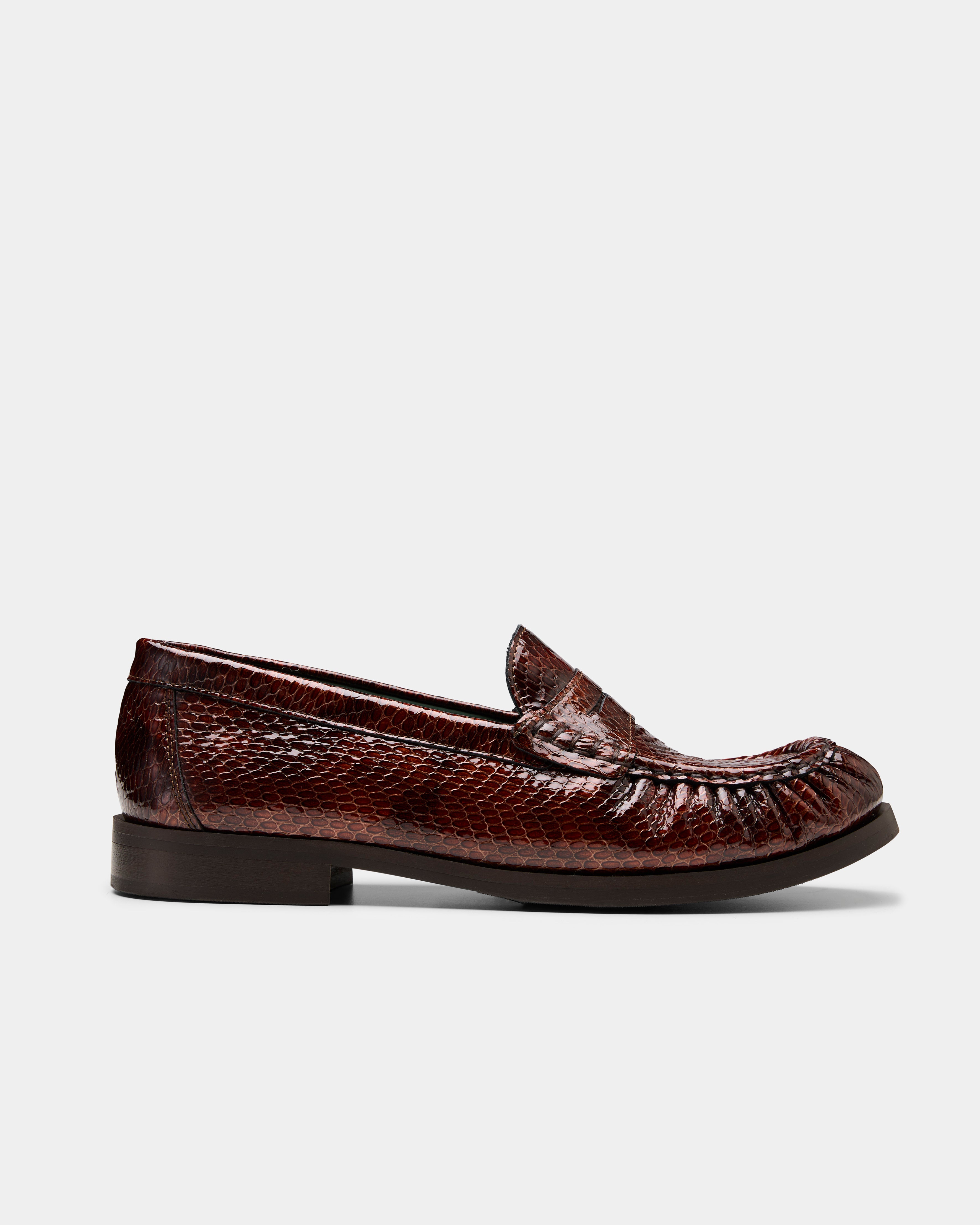 VINNY's - OGEE LOAFER IN BLACK CROCO