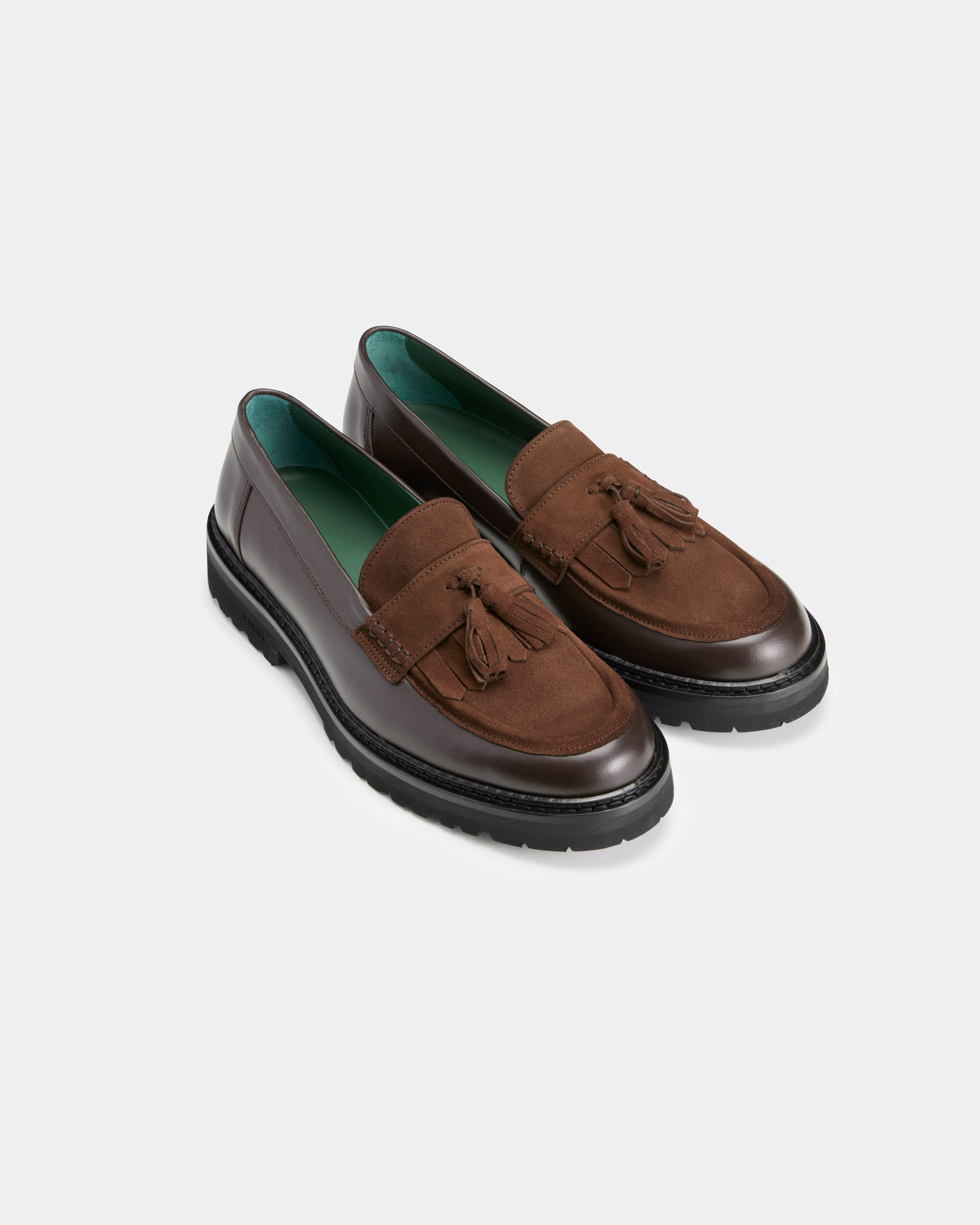 Mens two clearance tone loafers