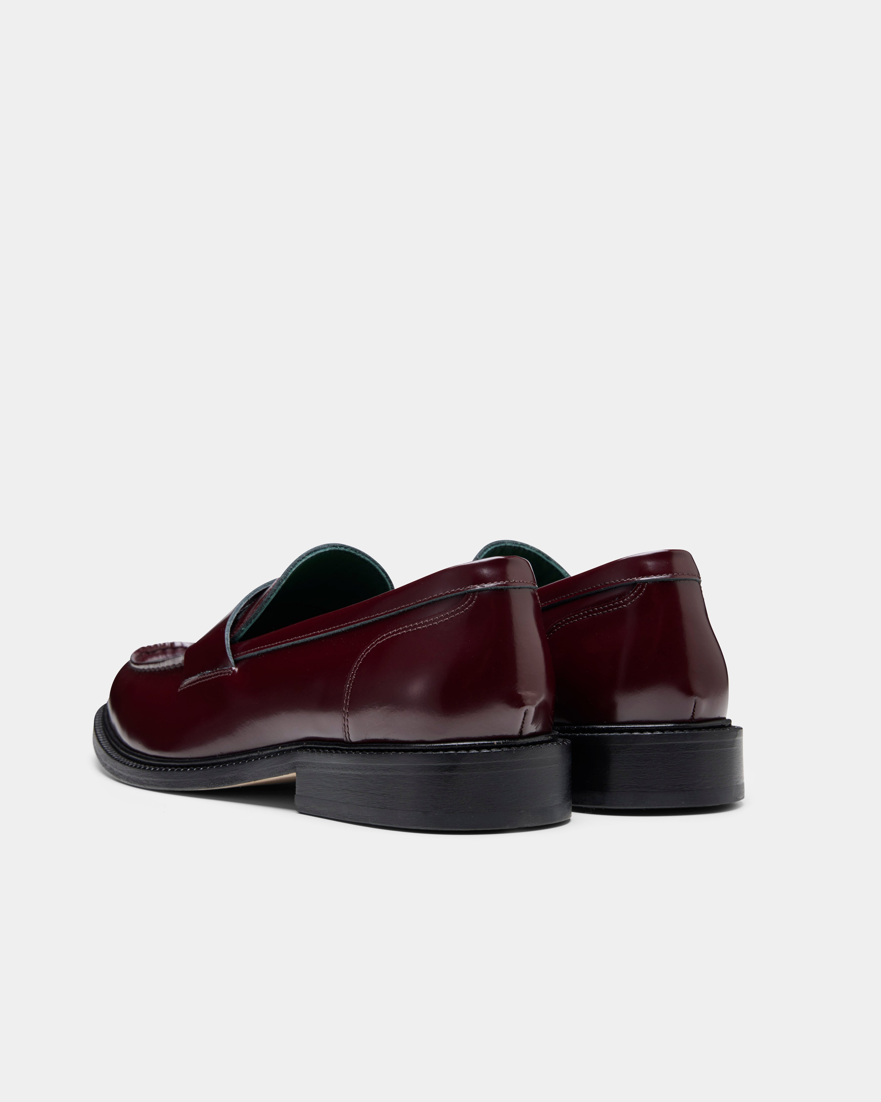 Townee Penny Loafer Burgundy from the back