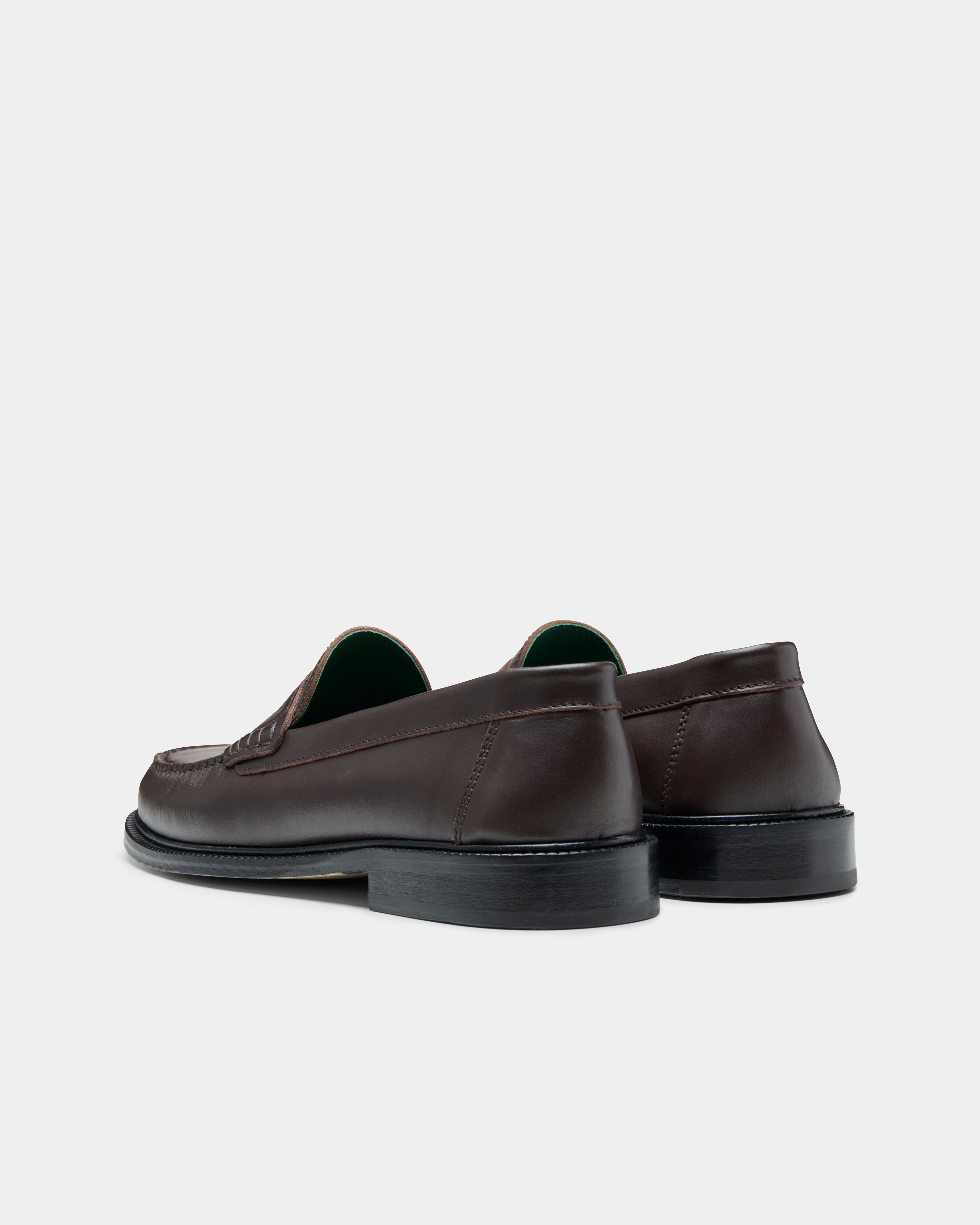 men's yardee loafer in brown nappa leather 