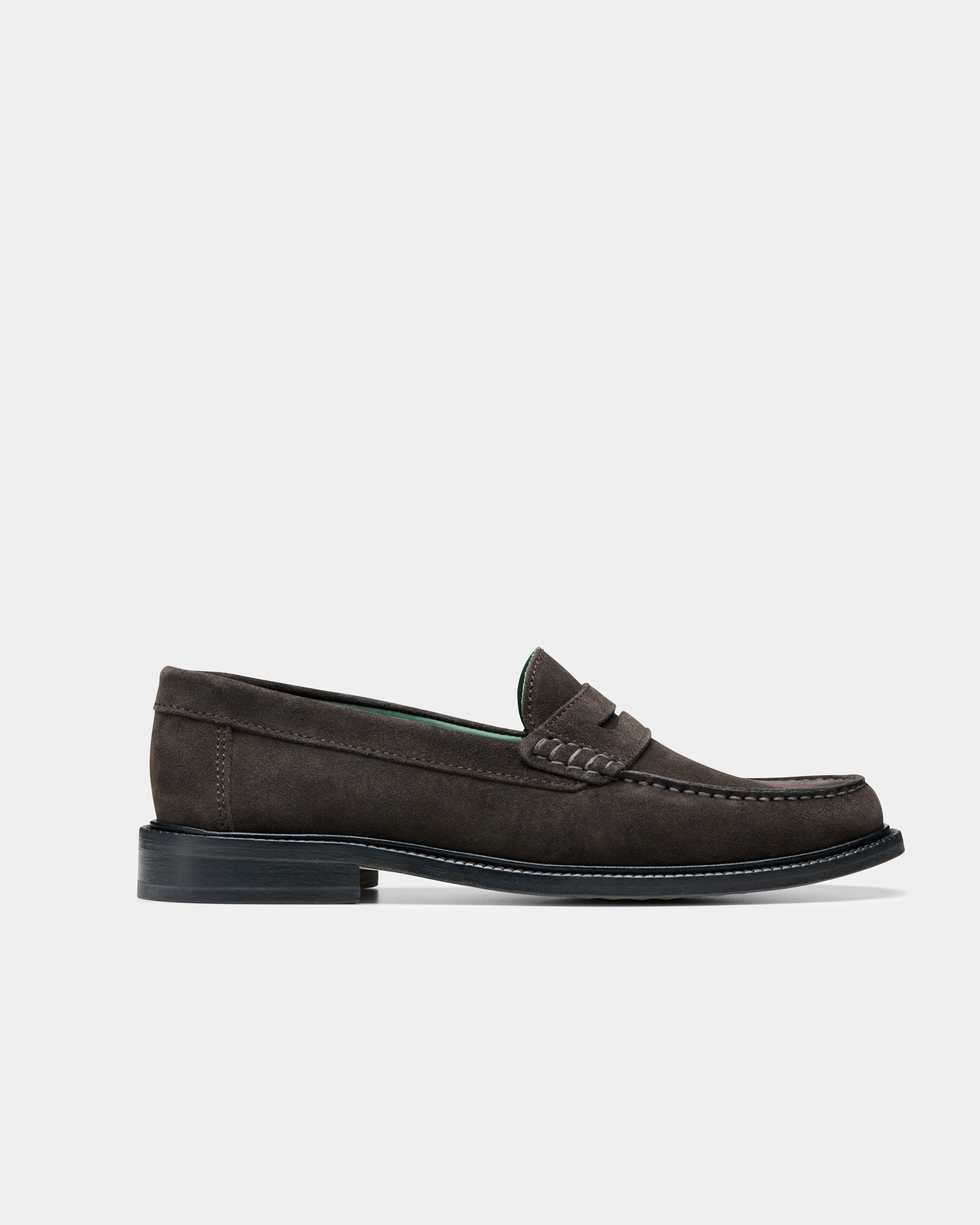 yardee mocassin loafer in brown suede