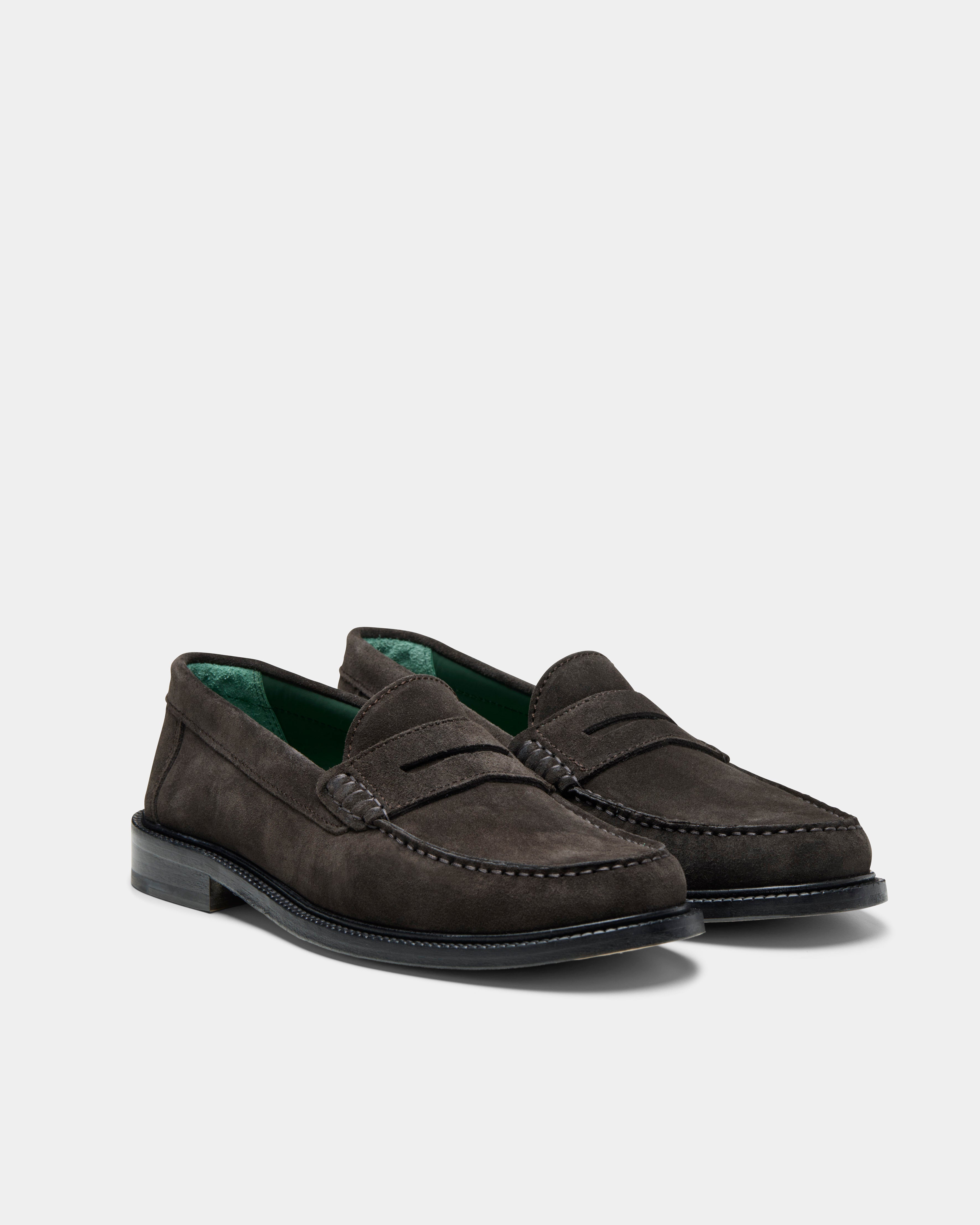 yardee mocassin loafer in brown suede