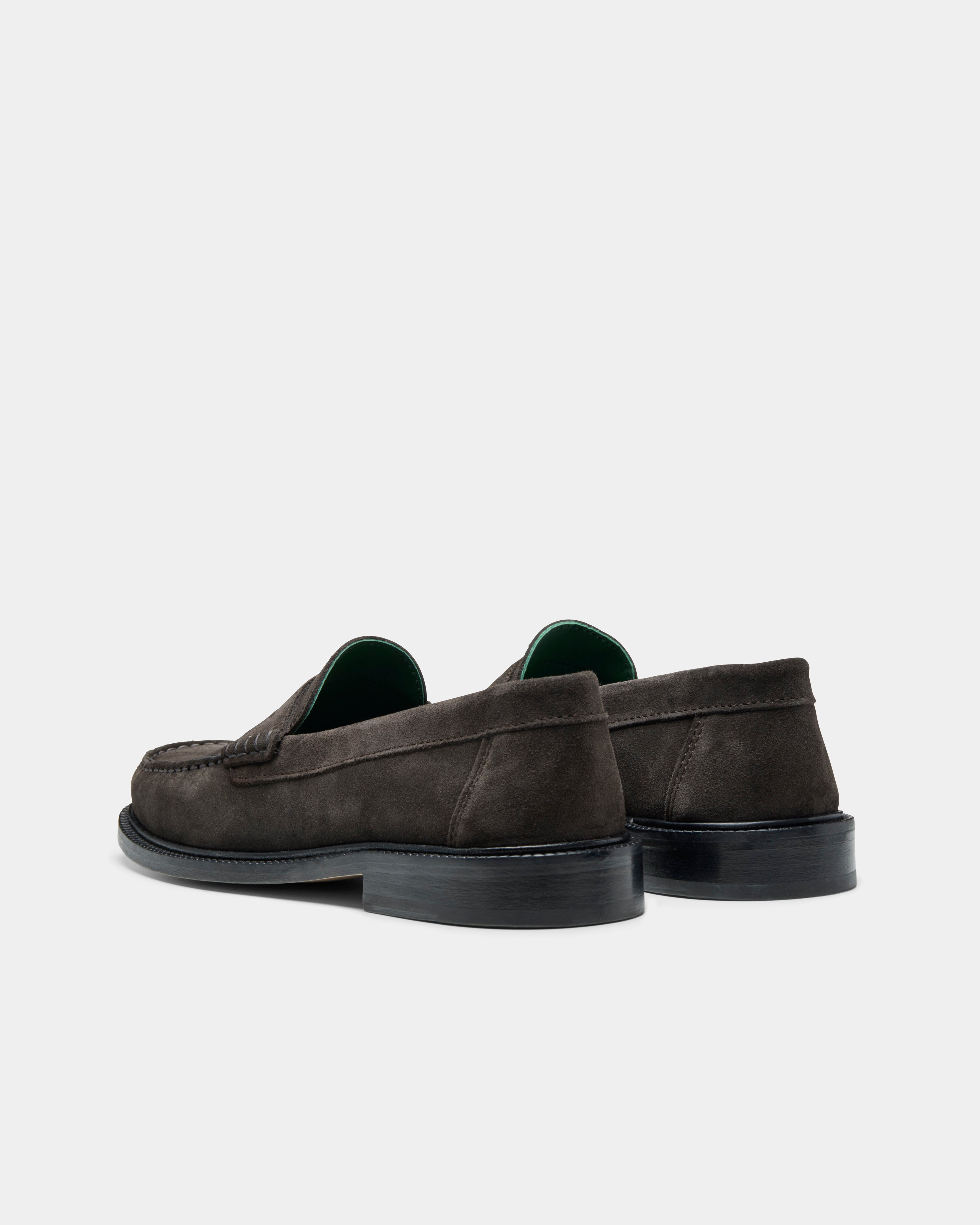 yardee mocassin loafer in brown suede