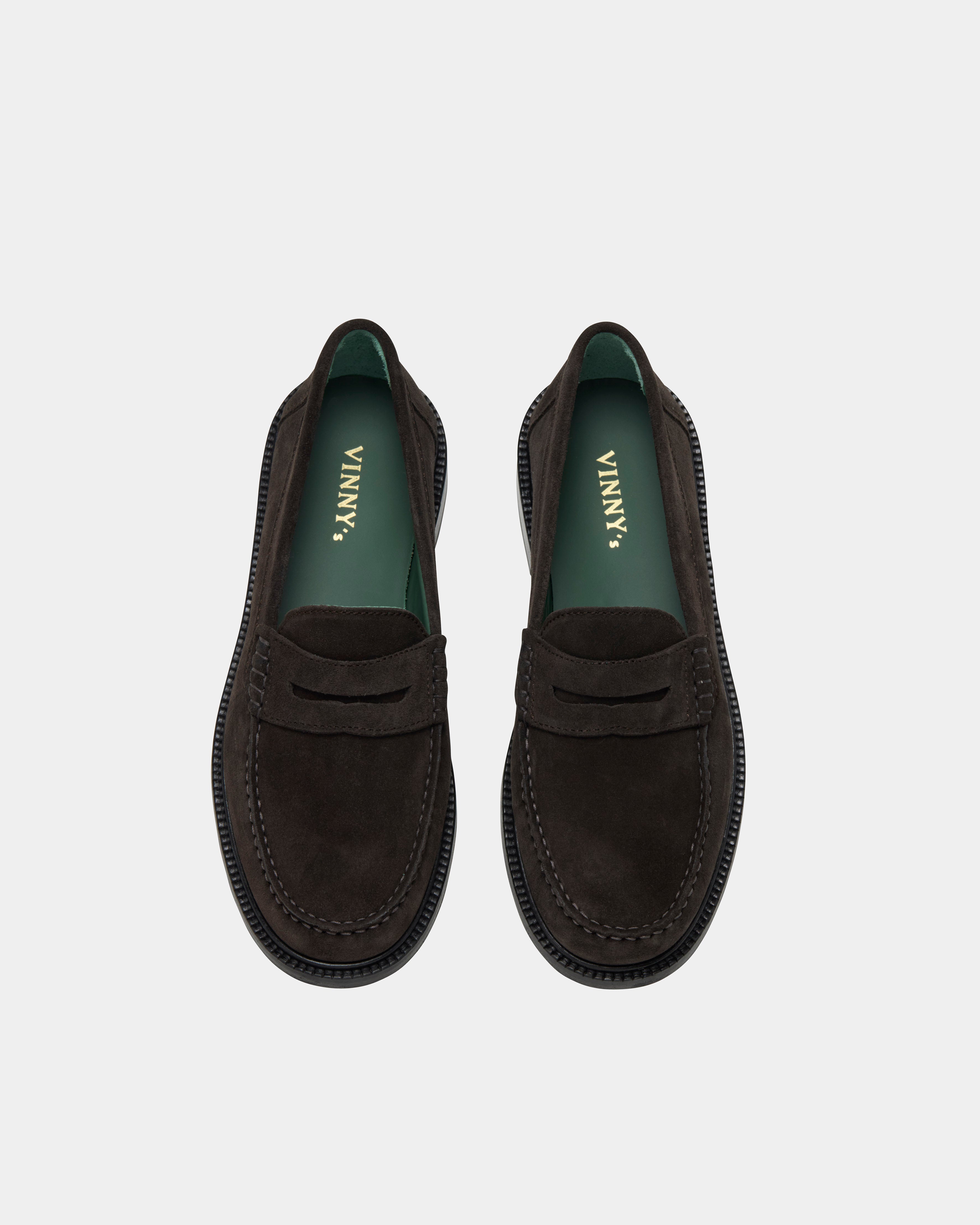 yardee mocassin loafer in brown suede