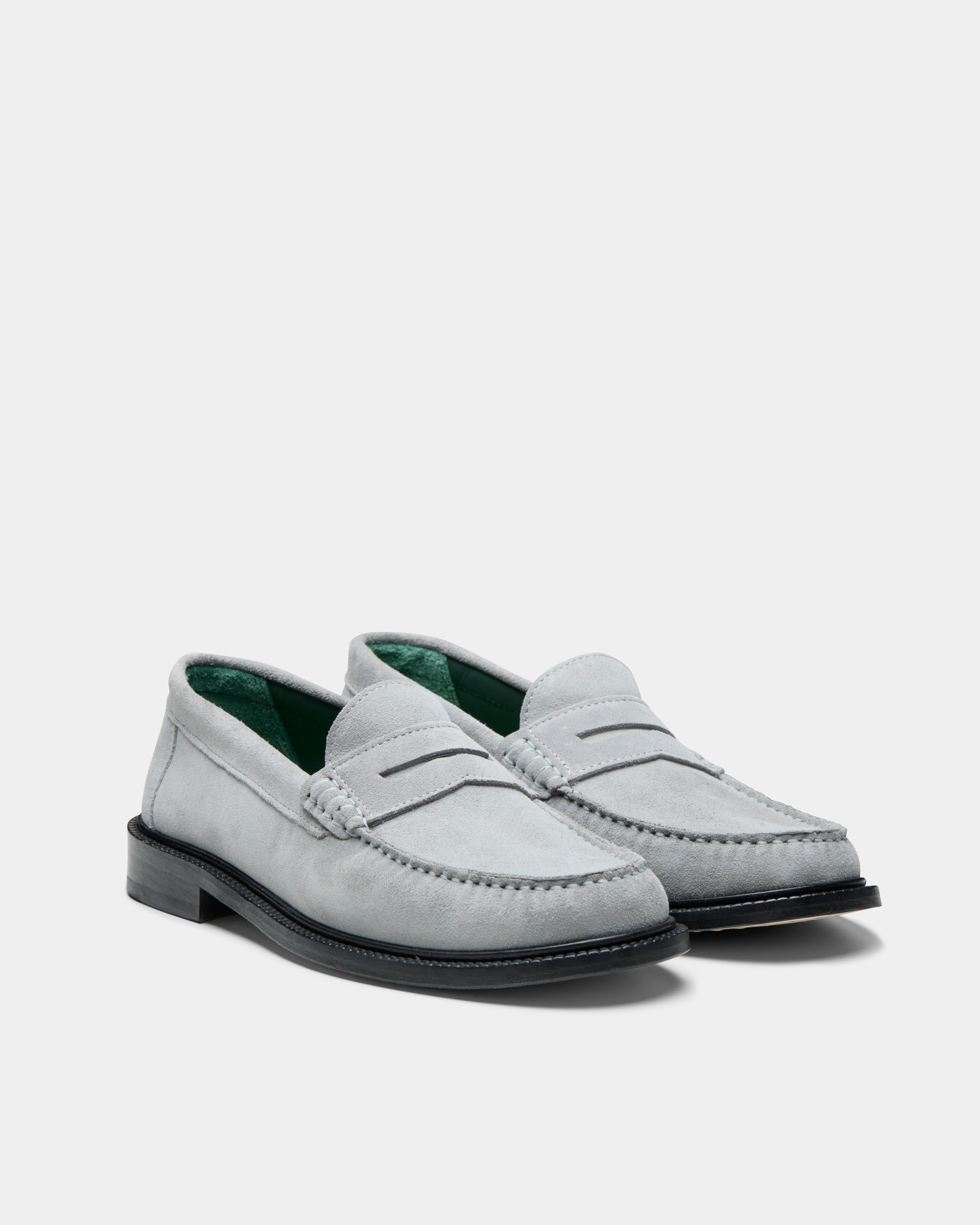 men's yardee loafer in grey suede