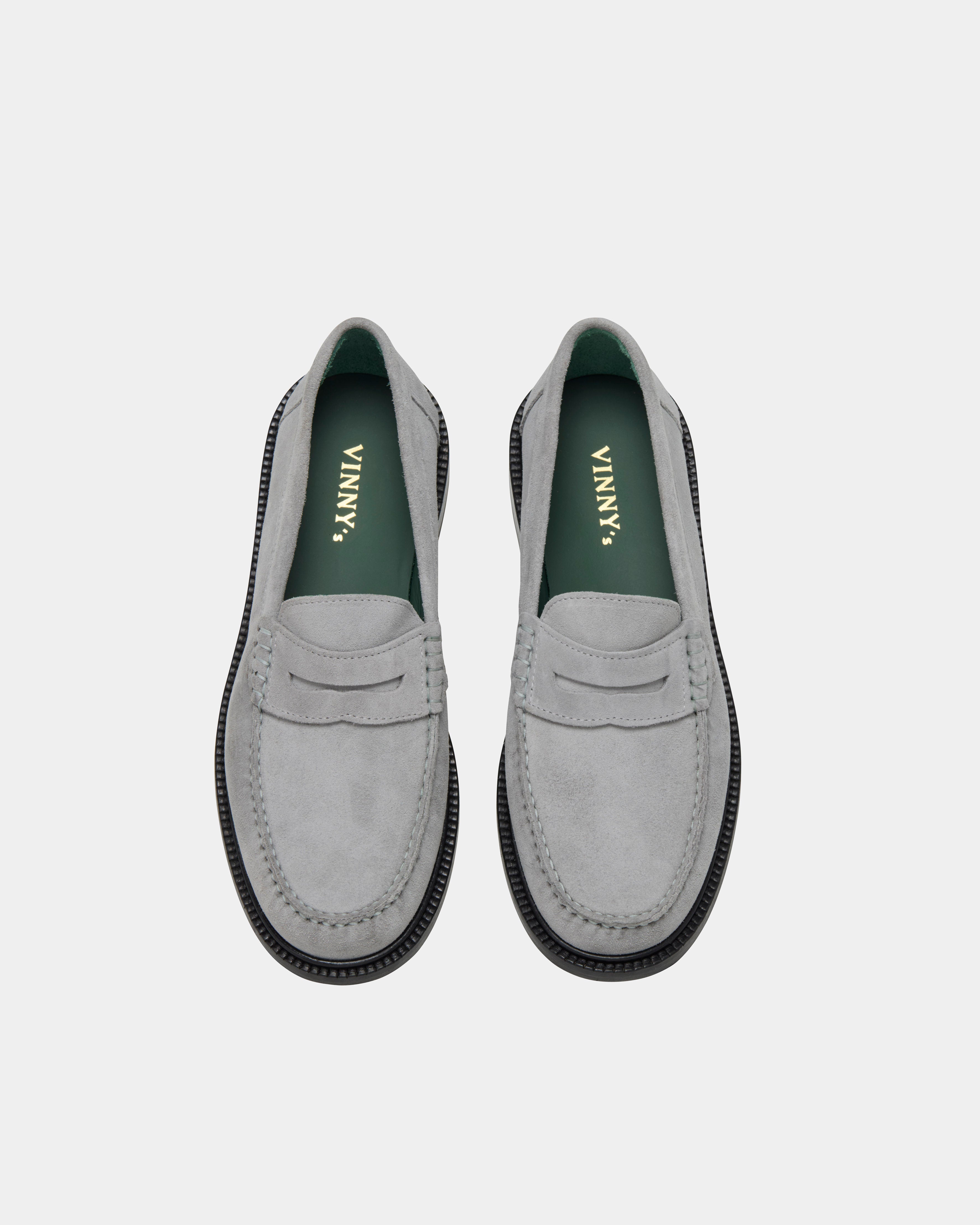 men's yardee loafer in grey suede